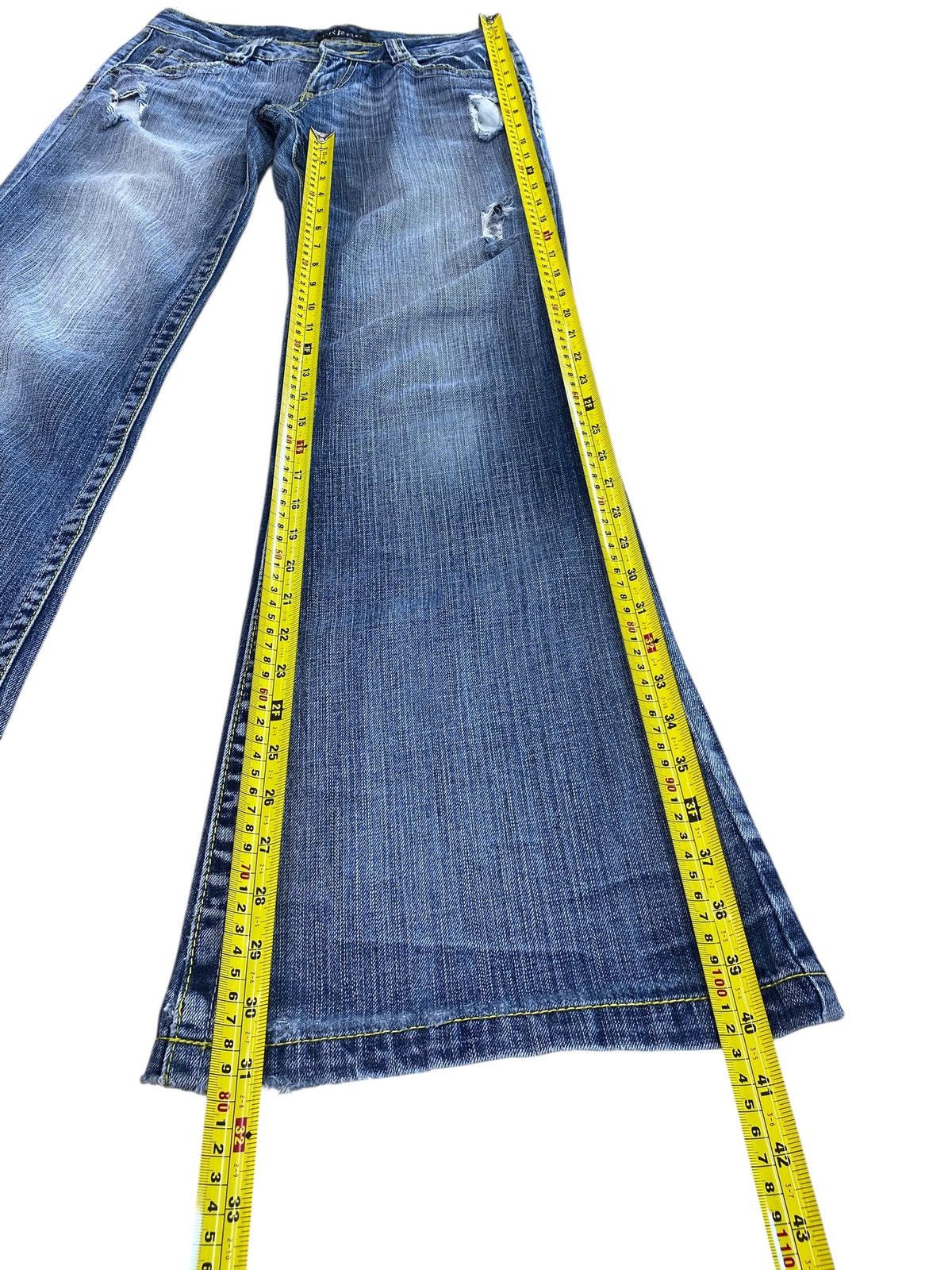 Japanese Brand Japanese Brand Asid Wash Ripped Style Flare Jeans Size US 30 / EU 46 - 8 Thumbnail