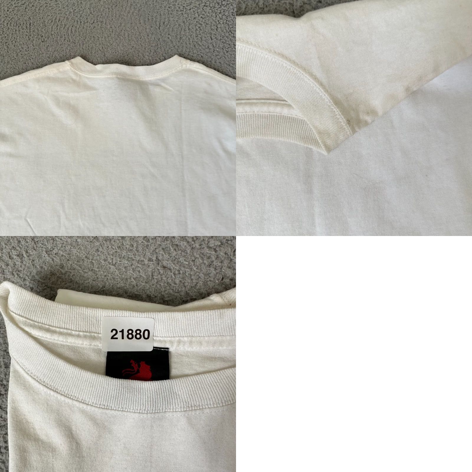Vintage VINTAGE Johnny Cash Shirt Mens 2X White Cotton Crew Neck Long Sleeve T-Shirt Size US XXL / EU 58 / 5 - 9 Thumbnail