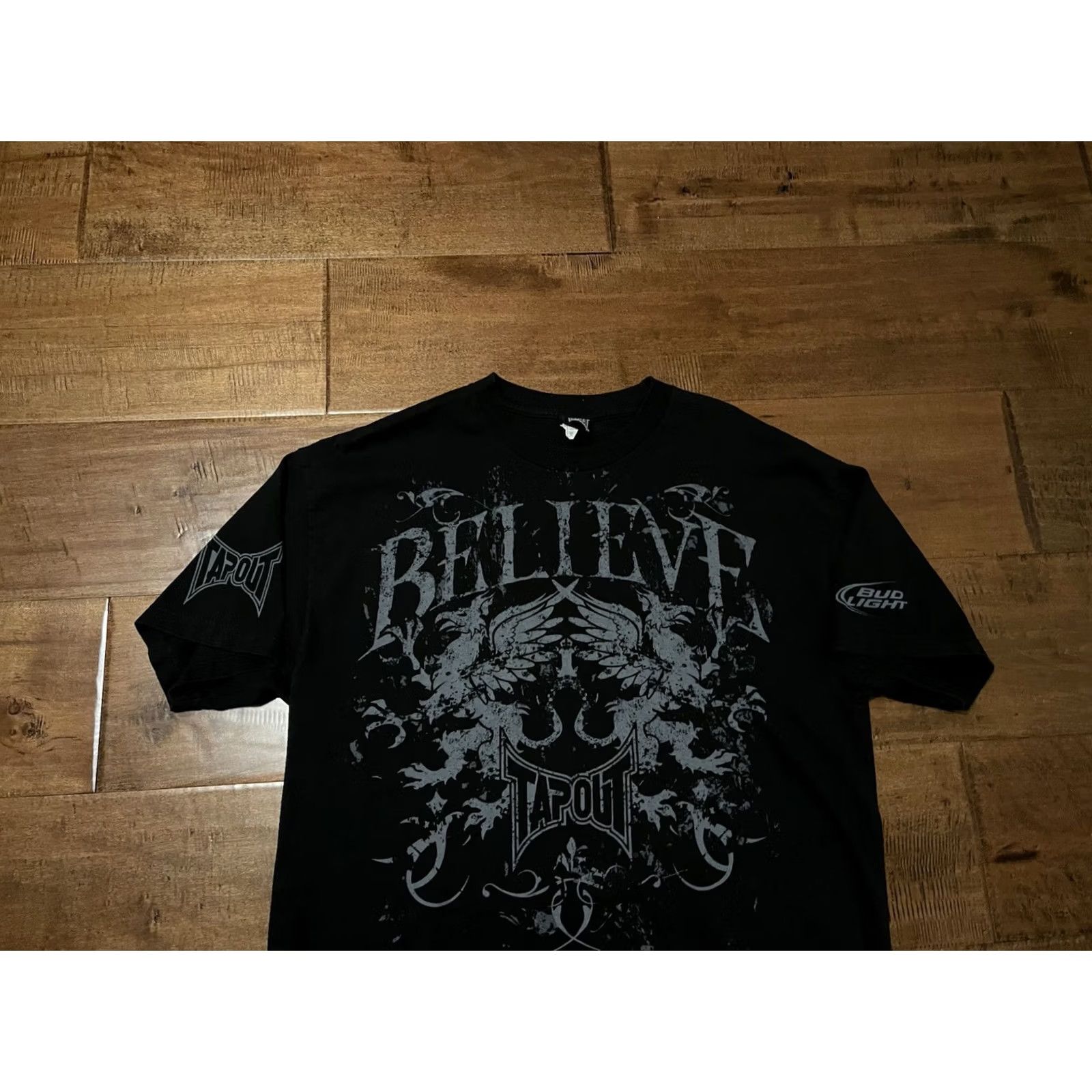 Tapout VINTAGE Tapout T-Shirt Y2K Believe Bud Light UFC MMA Dragon Black Men's XLarge Size US XL / EU 56 / 4 - 2 Thumbnail