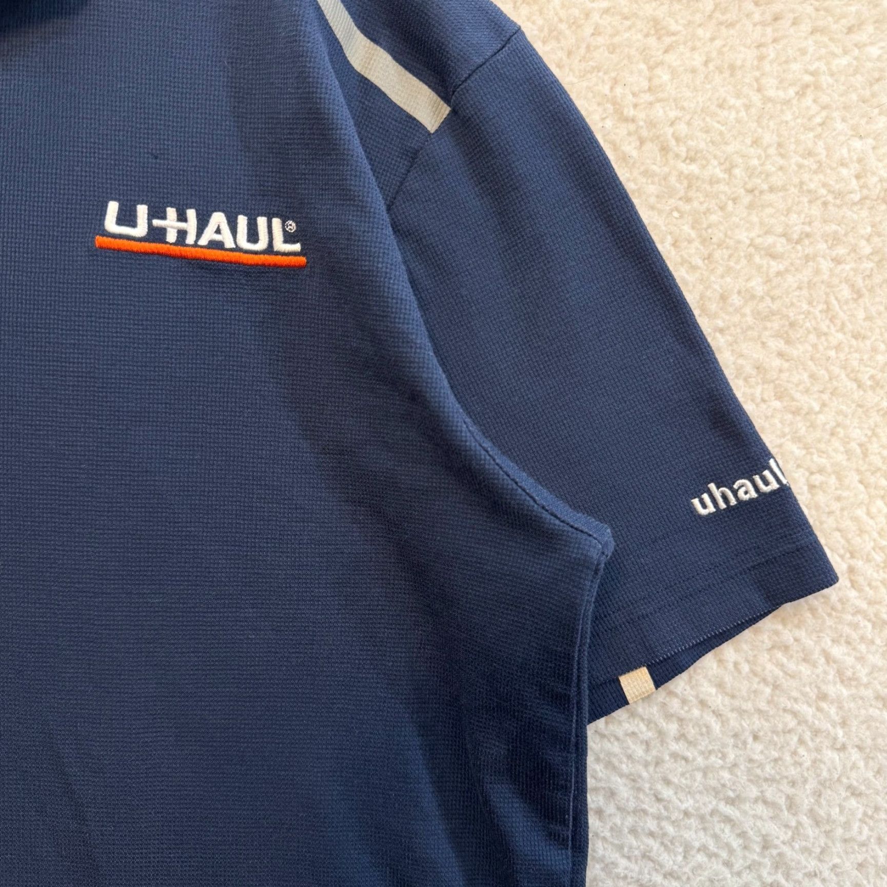 Vintage VINTAGE U-Haul Polo Shirt Large XL Mens Navy Blue Employee Work Uniform Reflective Size US XL / EU 56 / 4 - 4 Thumbnail