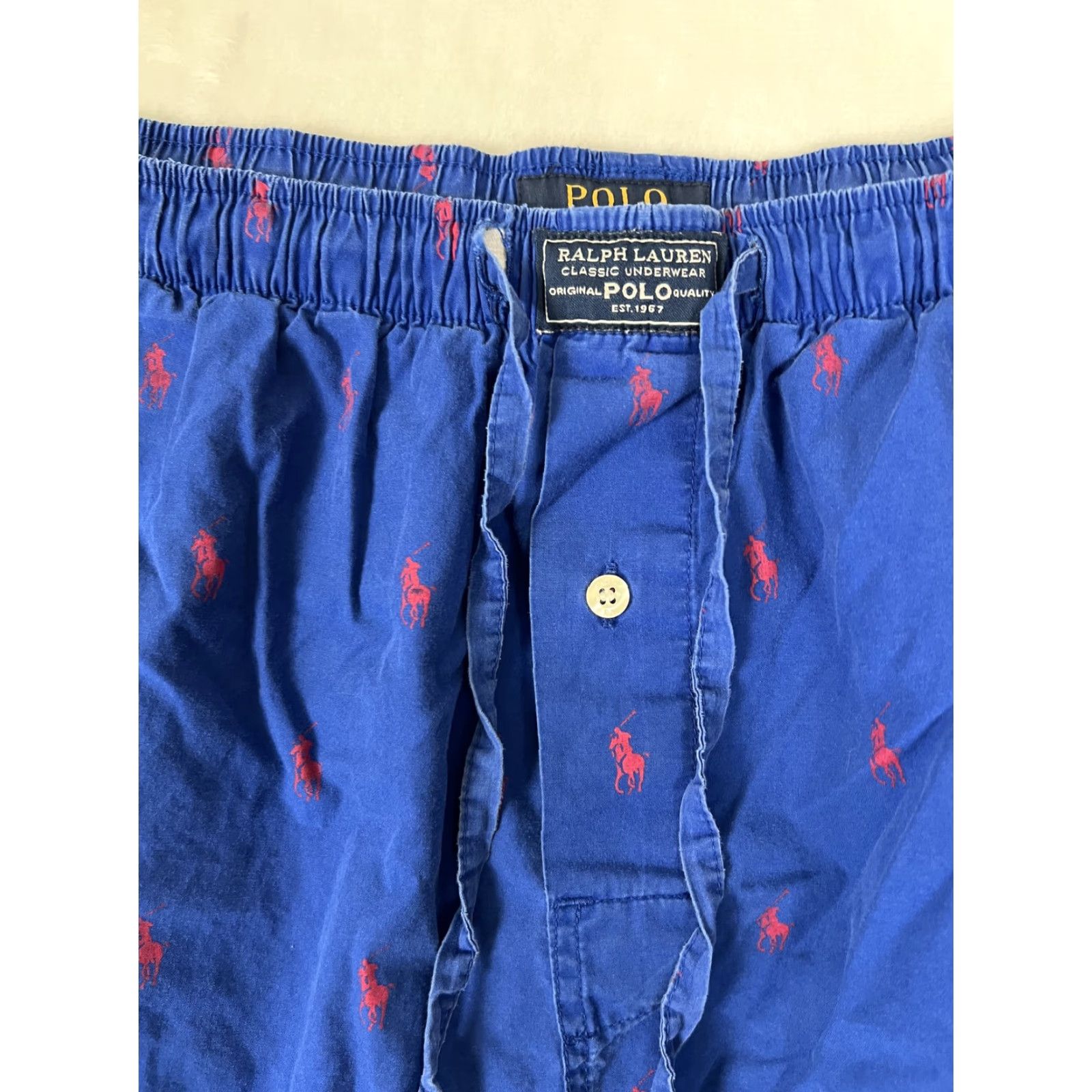 Polo Ralph Lauren Polo Ralph Lauren Sleep Pants Mens L Blue Pony Logo Lounge Size US L / EU 52-54 / 3 - 3 Thumbnail