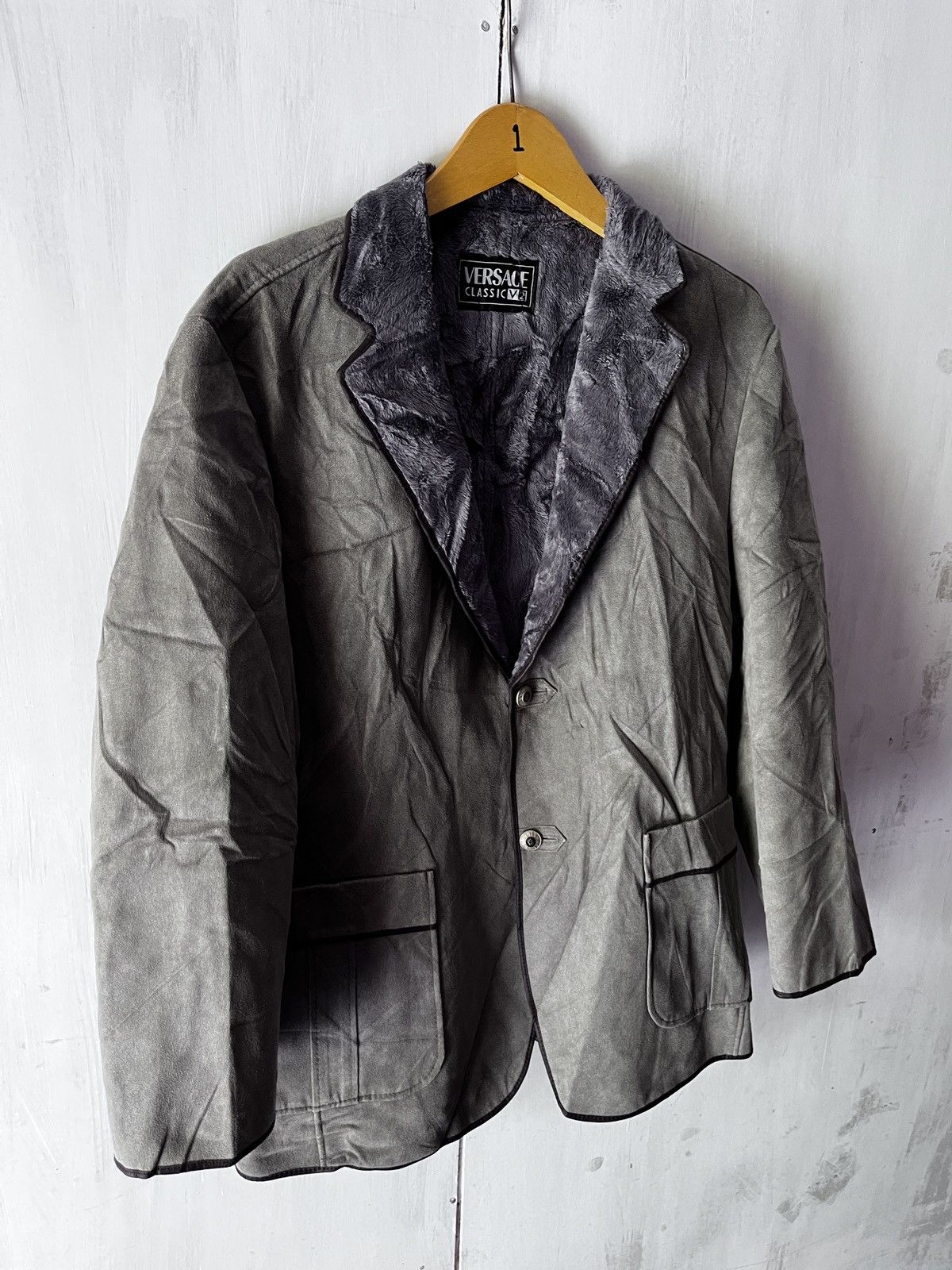 Versace 70s Versace Suede Blazer Size 38L - 3 Thumbnail