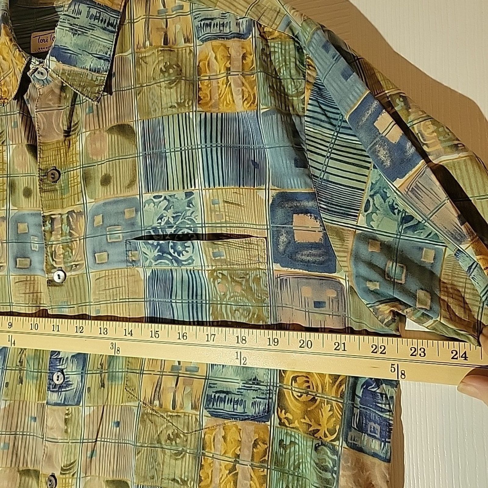 Tori Richard Tori Richard HAWAIIAN Medium Blue Green Scrapbook Button Up Size US M / EU 48-50 / 2 - 6 Thumbnail