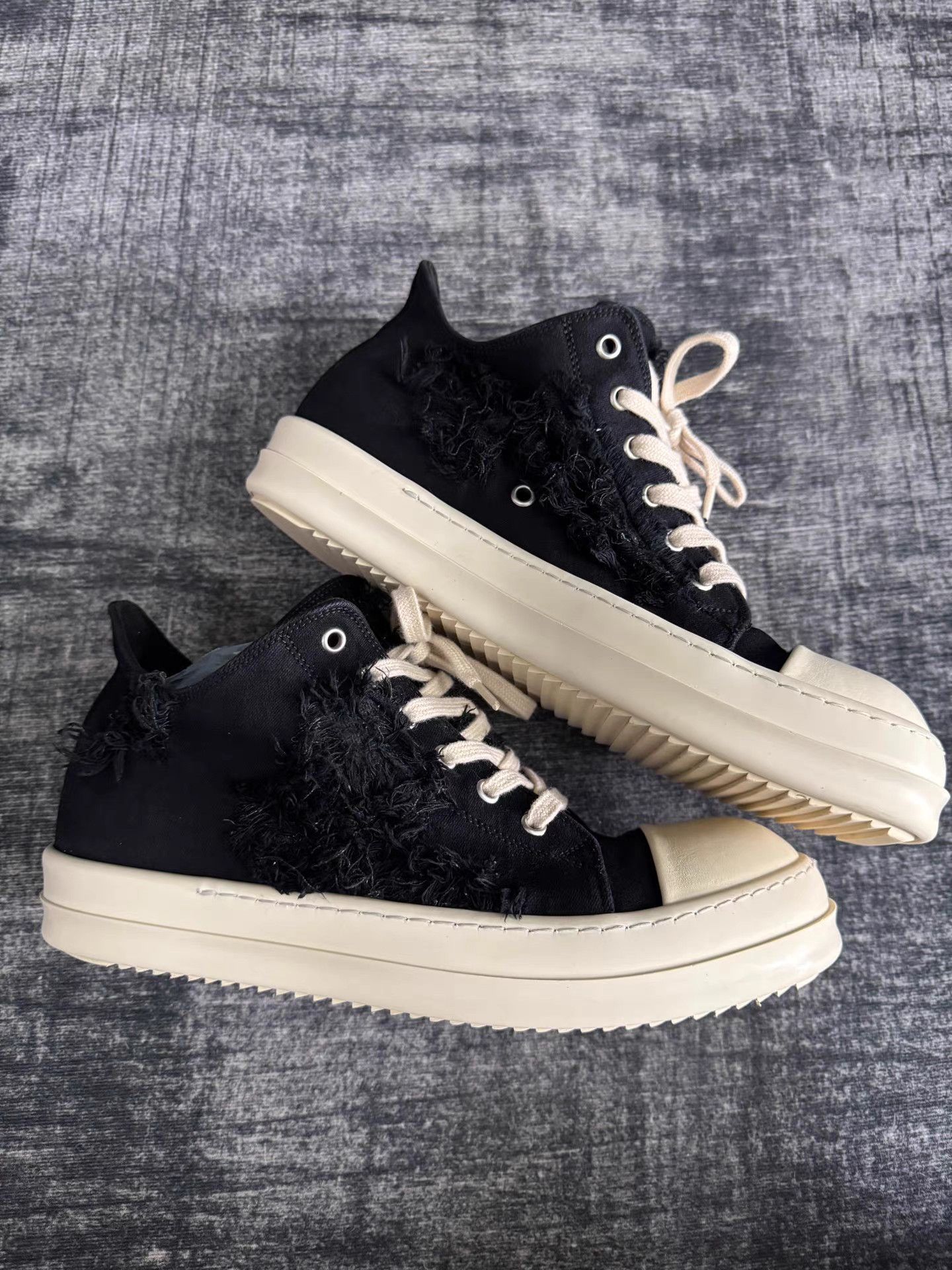Rick Owens rick owens DRKSHDW Distressed Low Top Turbo Cyclops Size US 8 / EU 41 - 2 Thumbnail