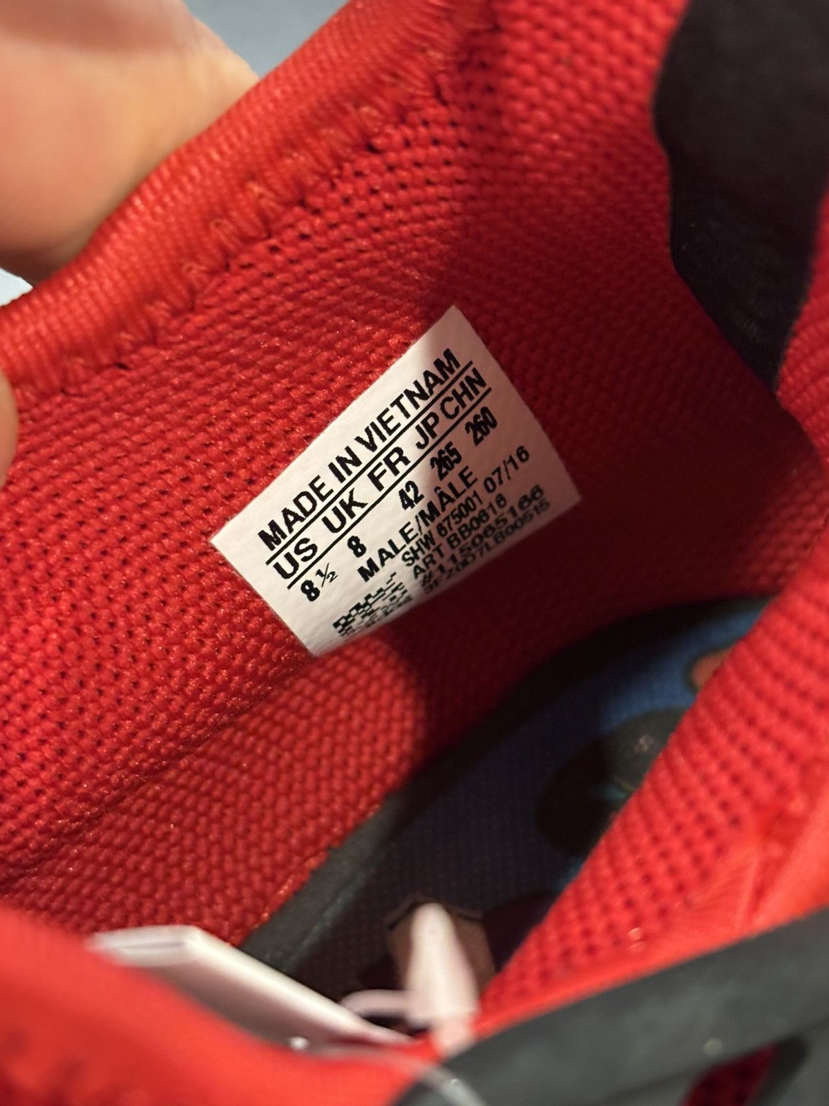 Adidas × Pharrell Adidas NMD Hu ‘Pharrell Human Race Scarlet’ Size US 8.5 / EU 41-42 - 6 Thumbnail