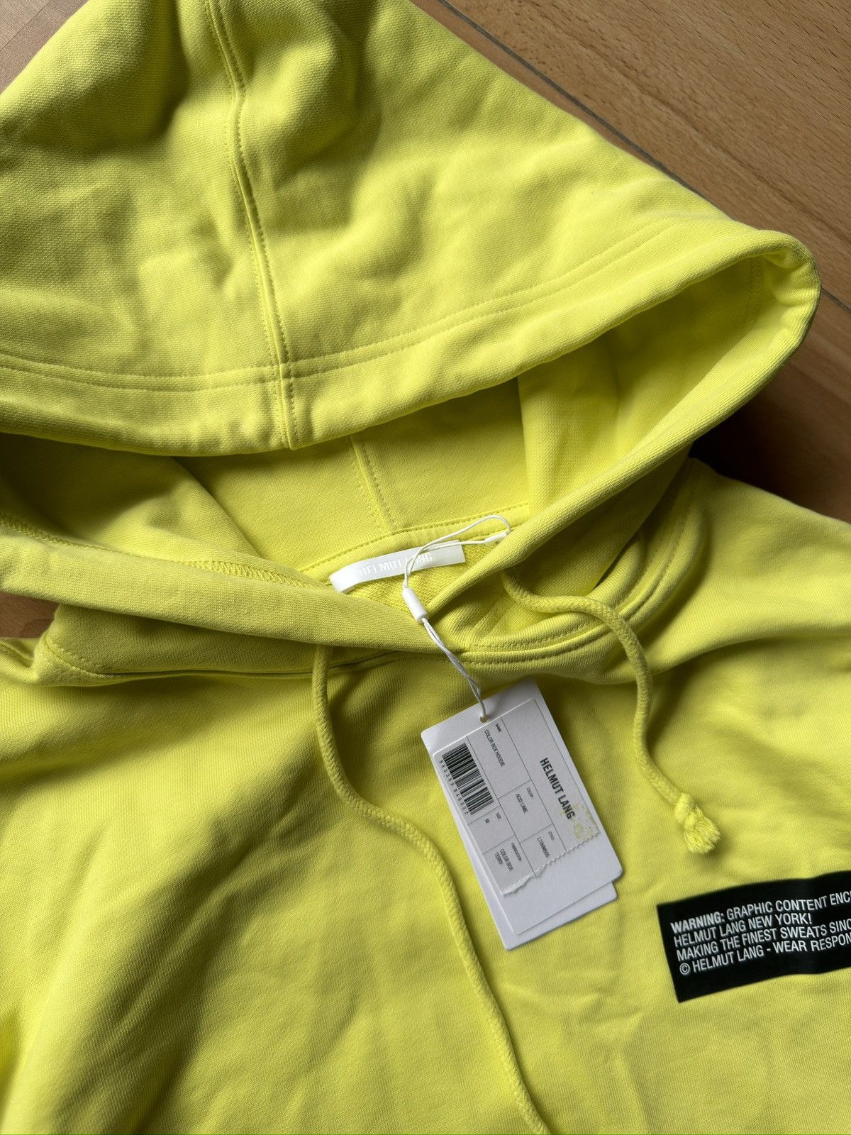 Helmut Lang Helmut Lang green big logo go new hoodie Size US L / EU 52-54 / 3 - 8 Thumbnail