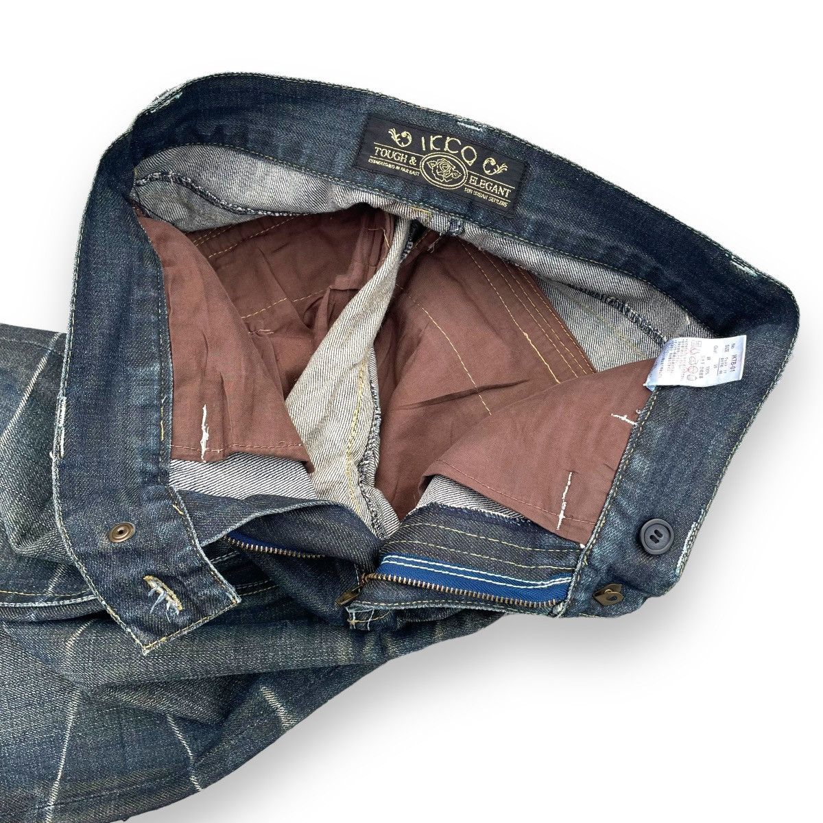 If Six Was Nine 🇯🇵 AMARANTINE "9 POCKETS" WASHED FlARE DENIM PANTS Size US 30 / EU 46 - 8 Thumbnail