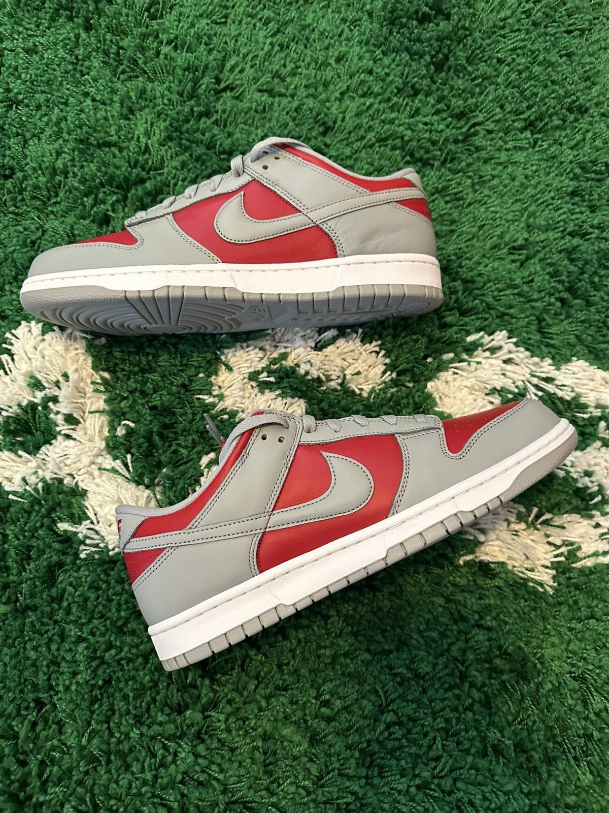 Nike Nike Dunk Low QS Silver Varsity Red Sneakers 11 Size US 11 / EU 44 - 2 Thumbnail