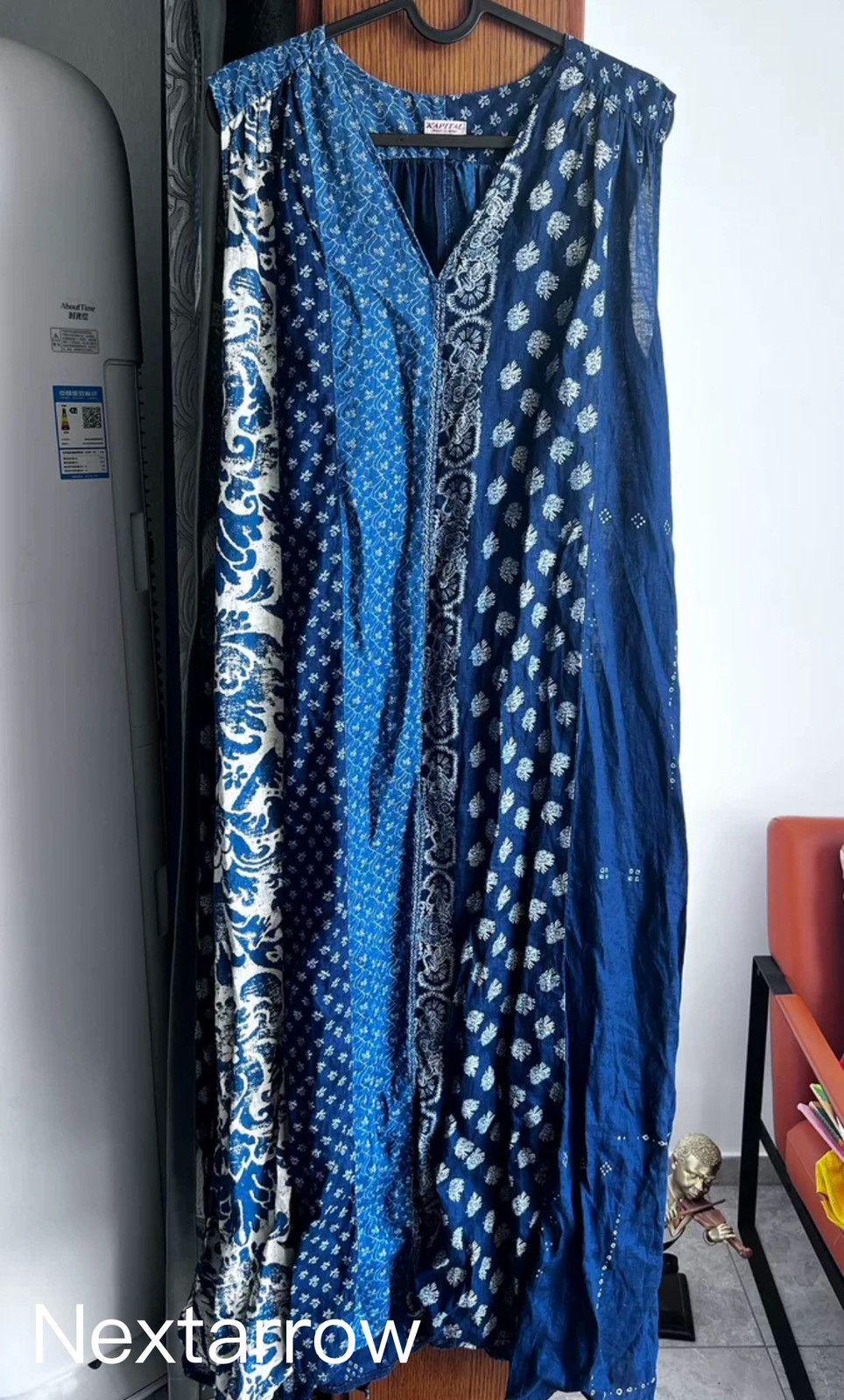 Kapital Kapital blue dyed floral bone patchwork dress2412-Nextarrow Size S / US 4 / IT 40 - 1 Thumbnail