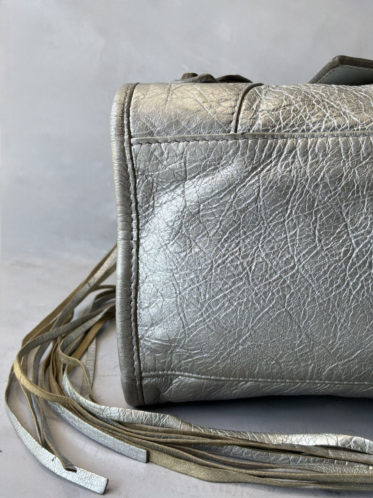 Balenciaga Balenciaga - Classic City - Metallic Silver Lambskin Bag Size ONE SIZE - 13 Thumbnail