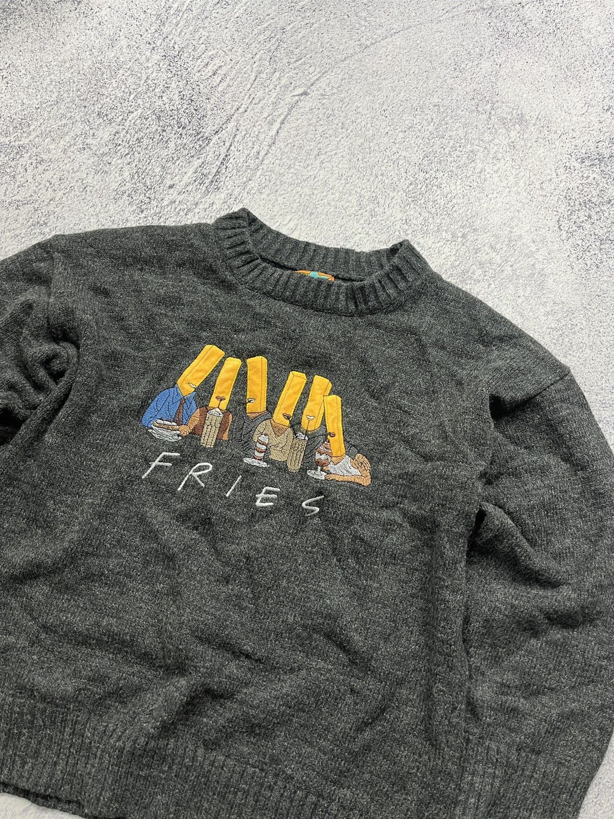 Vintage Vintage 90’s Fries Humor Wool Knit Sweater Embroidered Logo Size S / US 4 / IT 40 - 4 Thumbnail