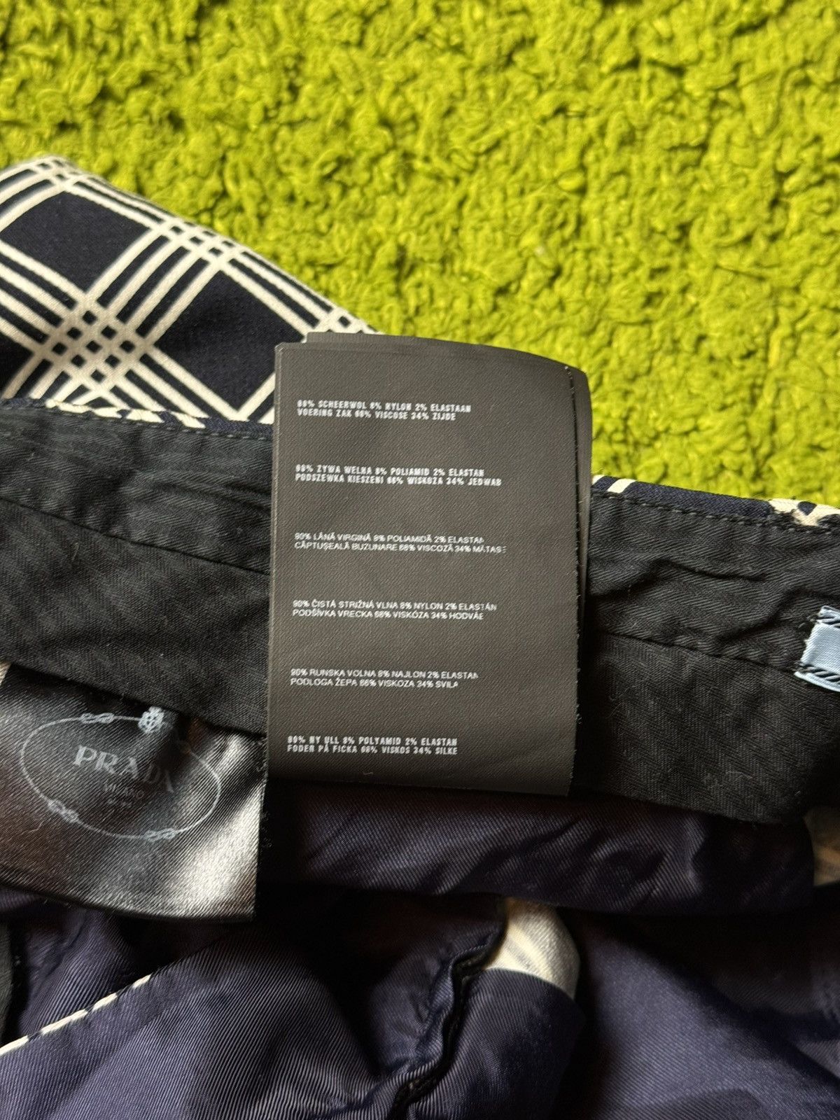 Prada Prada checekred monogram wool blend pants Size 28" / US 6 / IT 42 - 10 Thumbnail