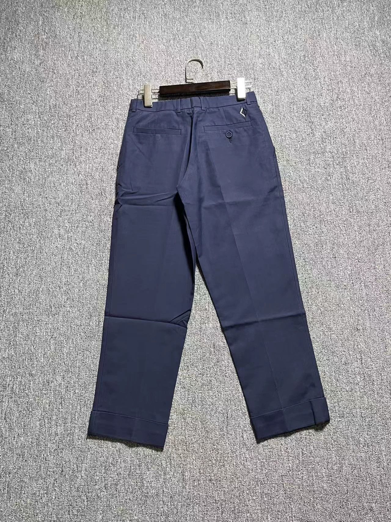 Dior Dior Men's 23FW Straight Cuffed CD Embroidered Navy Pants 44 Size US 29 - 2 Thumbnail
