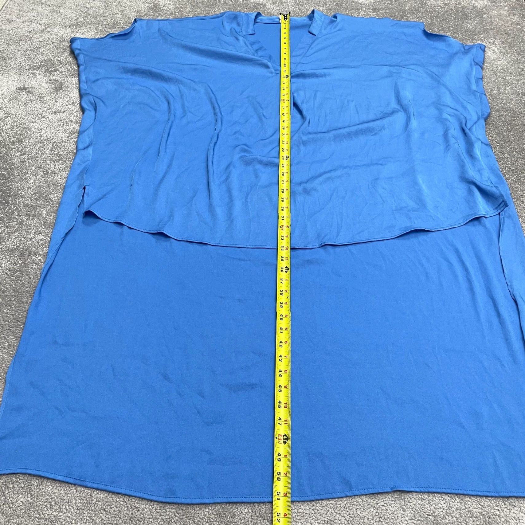 Vintage Tyche Blouse Tunic Vest Sleeveless V-Neck Knit Oversized Casual Blue Womens Large Regular Shirt Size L / US 10 / IT 46 - 6 Thumbnail