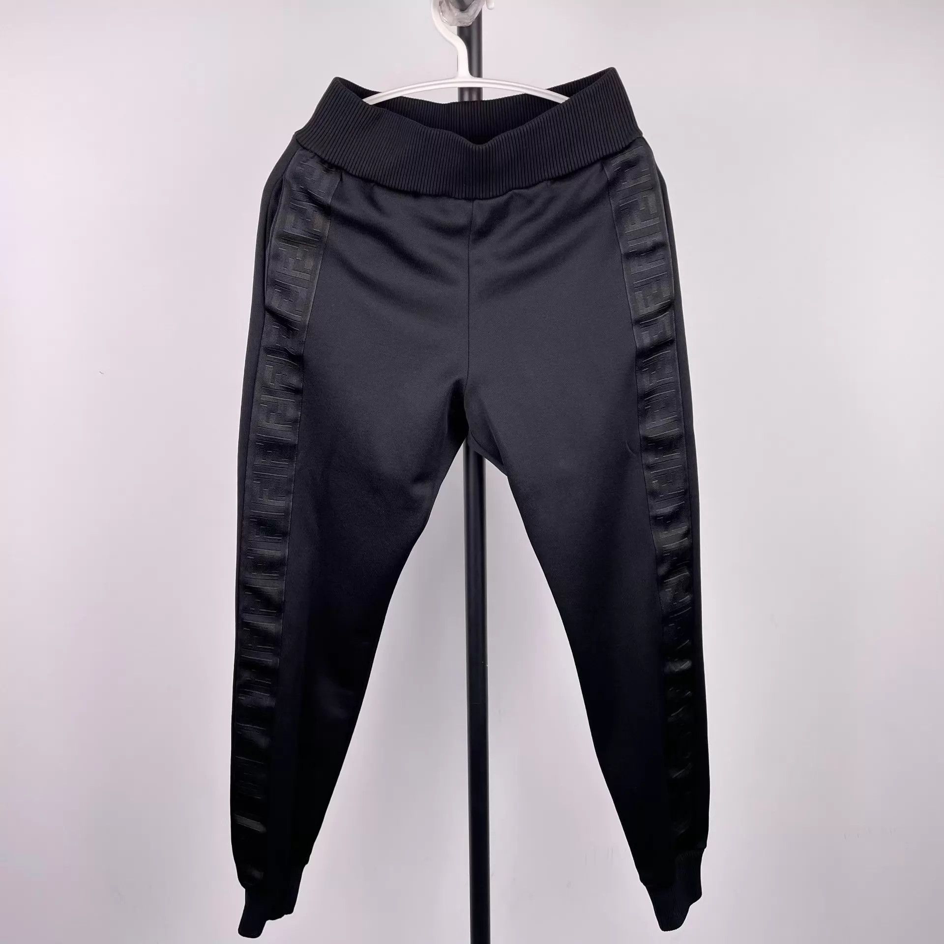 Fendi Fendi Black Side FF Logo Sweatpants Size 26" / US 2 / IT 38 - 1 Thumbnail