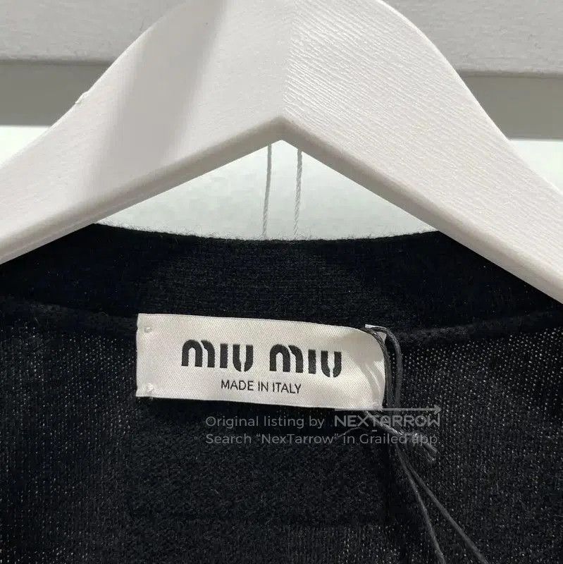 Miu Miu Miu Miu Black Cashmere Long Sleeve Cardigan . Size XXS / US 00 / IT 34 - 5 Thumbnail