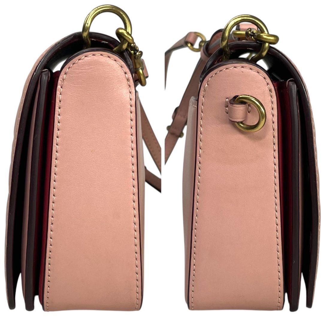 Coach Coach Dinky Crossbody Pink Embossed Kisslock Size ONE SIZE - 9 Thumbnail