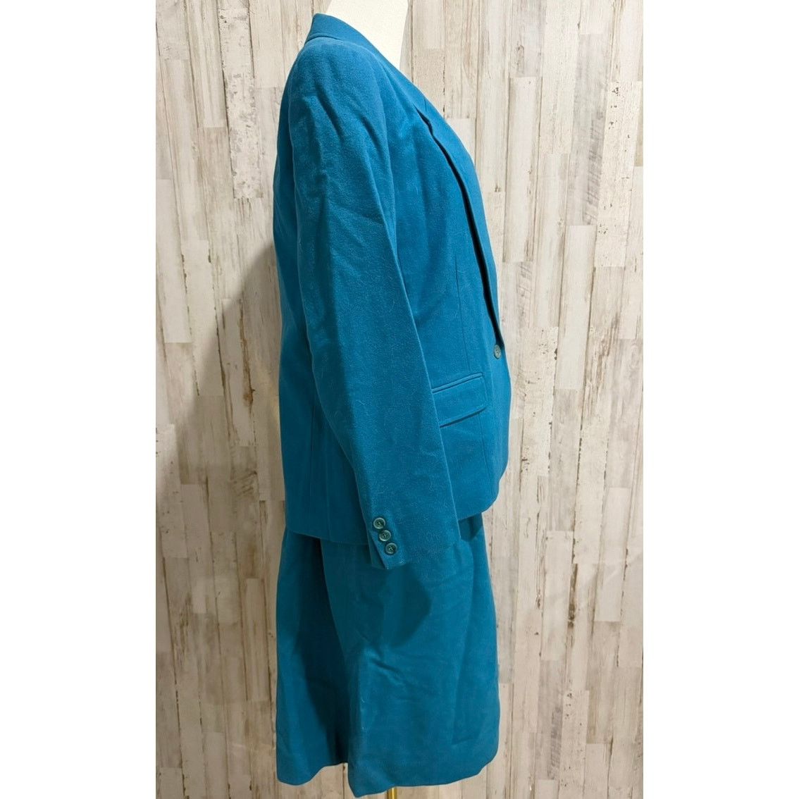 Pendleton Pendleton Skirt Suit Teal Blue Green Blazer & Pencil Skirt Size XL / US 12-14 / IT 48-50 - 4 Thumbnail