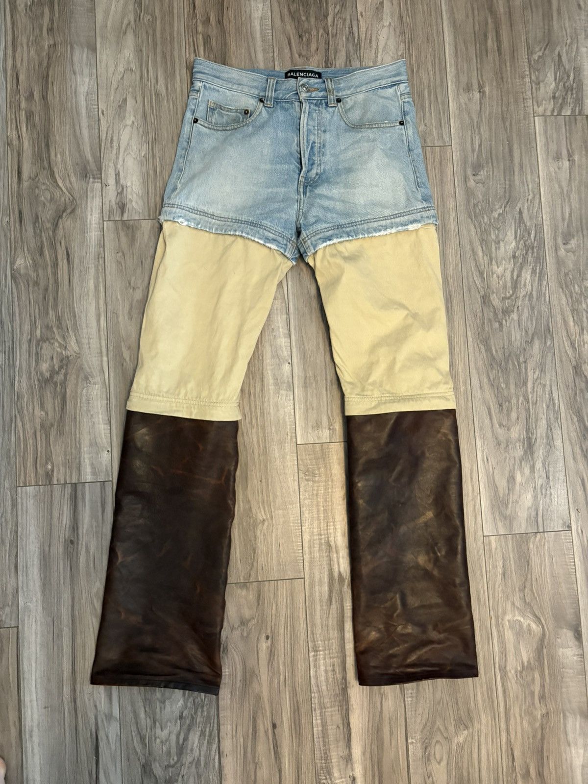 Balenciaga Balenciaga Convertible Leather Denim Size US 30 / EU 46 - 1 Thumbnail