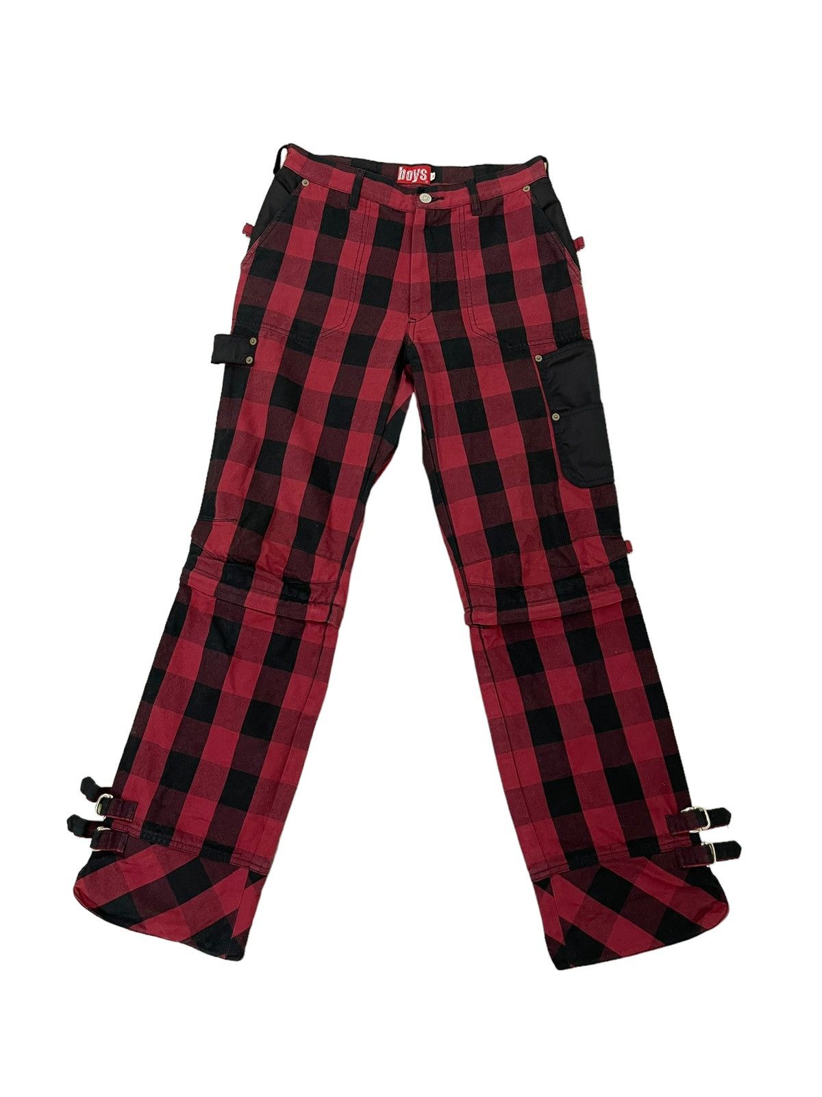 Japanese Brand Bondage Painter Batsu Boys Buffalo Check Pant Regular 7🟦0 Size US 29 - 9 Thumbnail