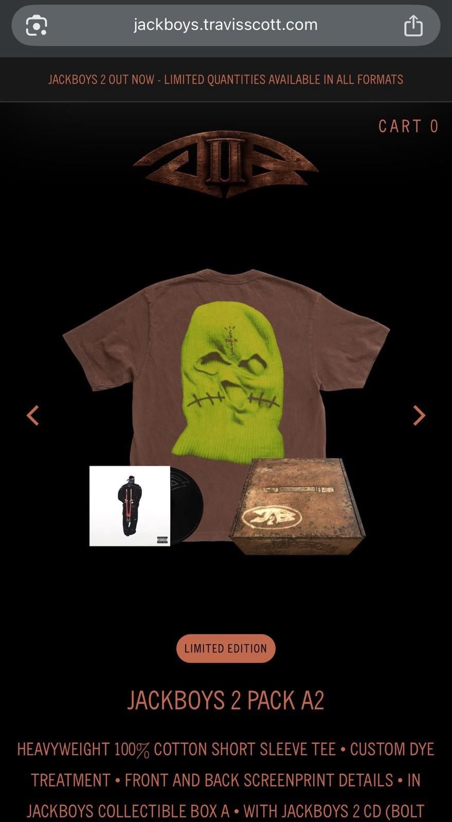 Travis Scott TRAVIS SCOTT CACTUS JACK Jackboys 2 T-Shirt + CD Box Set XL Size US XL / EU 56 / 4 - 6 Thumbnail