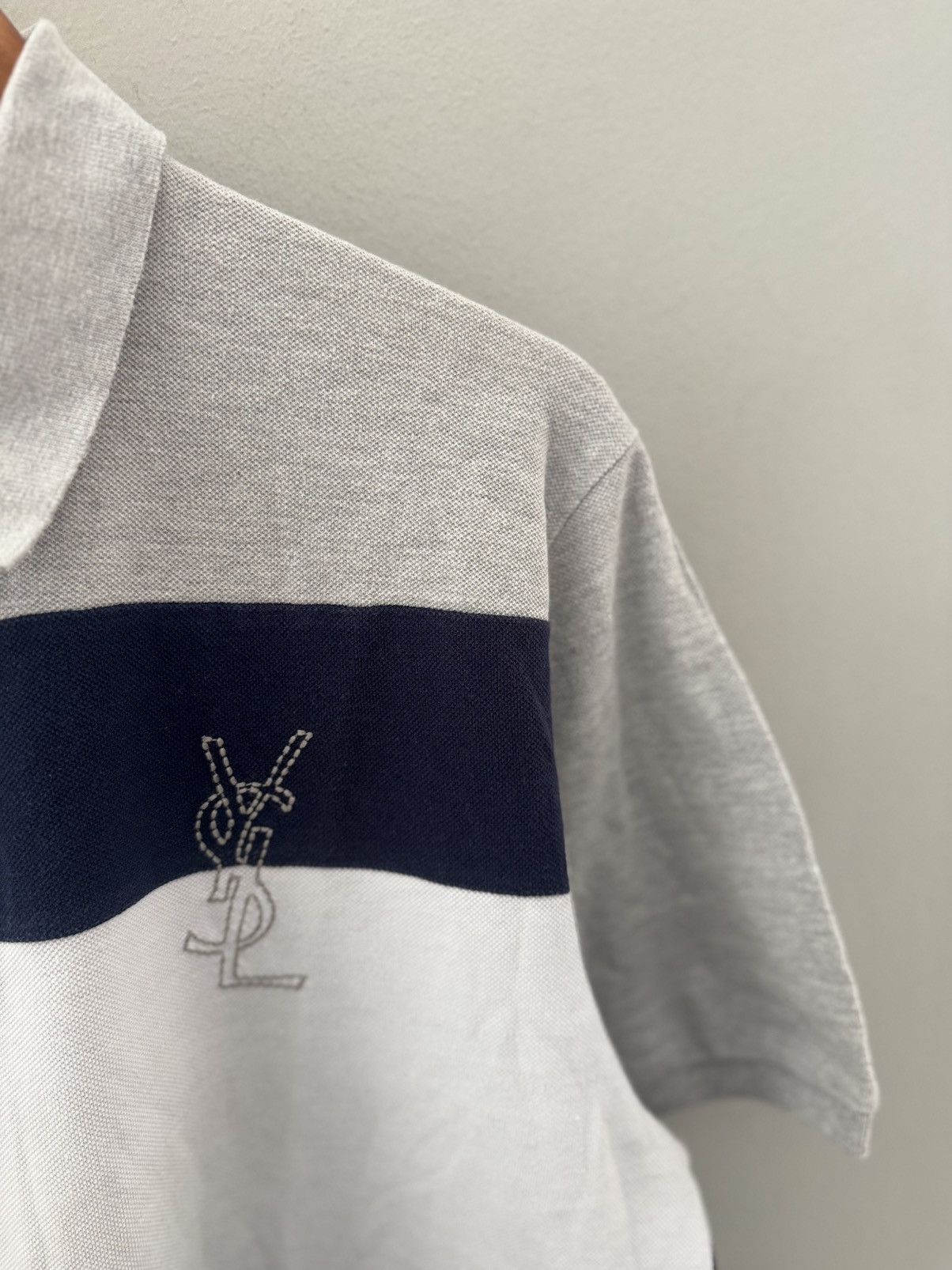 Yves Saint Laurent Vintage Blue YSL Polo Yves Saint Laurent Polo Size US XXL / EU 58 / 5 - 4 Thumbnail
