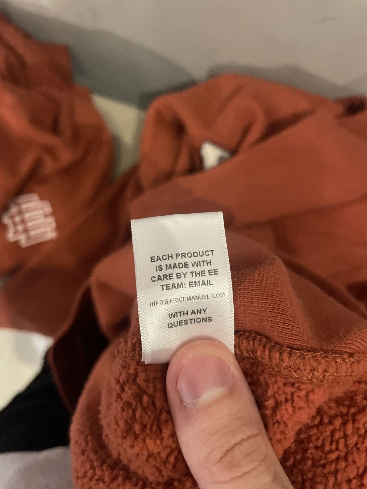 Eric Emanuel Eric Emanuel Rust Hoodie M Size US M / EU 48-50 / 2 - 5 Thumbnail