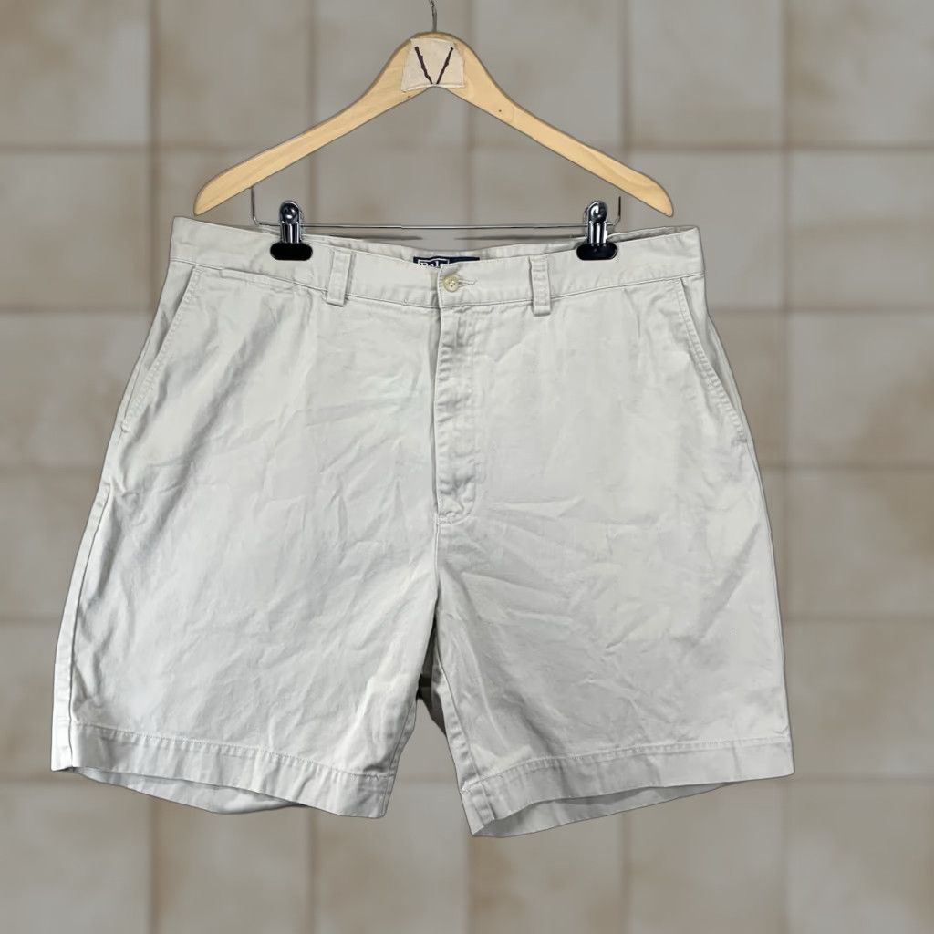 Polo Ralph Lauren VINTAGE Polo Ralph Lauren Men's Chino Shorts 40 x 8.5 Cotton Casual Summer Beige Size US L / EU 52-54 / 3 - 1 Thumbnail