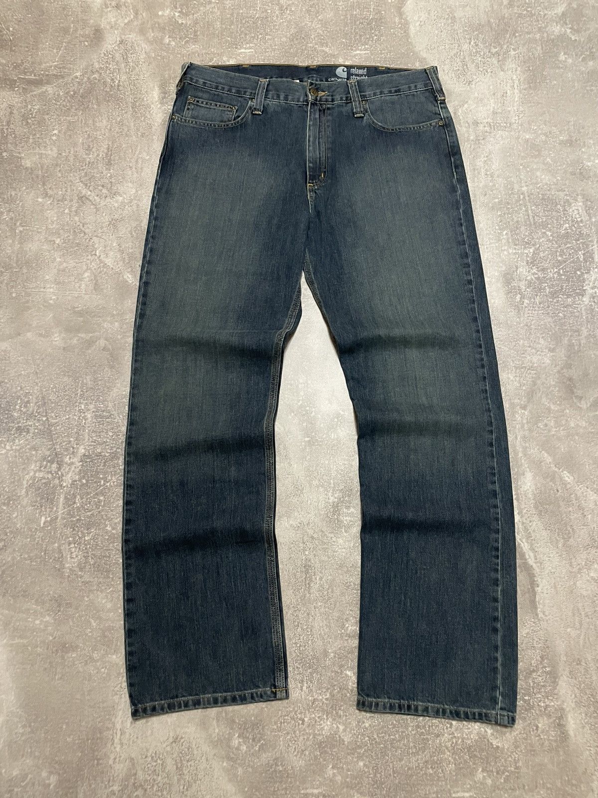 Carhartt × Denime × Vintage Vintage Carhartt Relaxed Straight Denim Jeans 36/34 Size US 36 / EU 52 - 9 Thumbnail