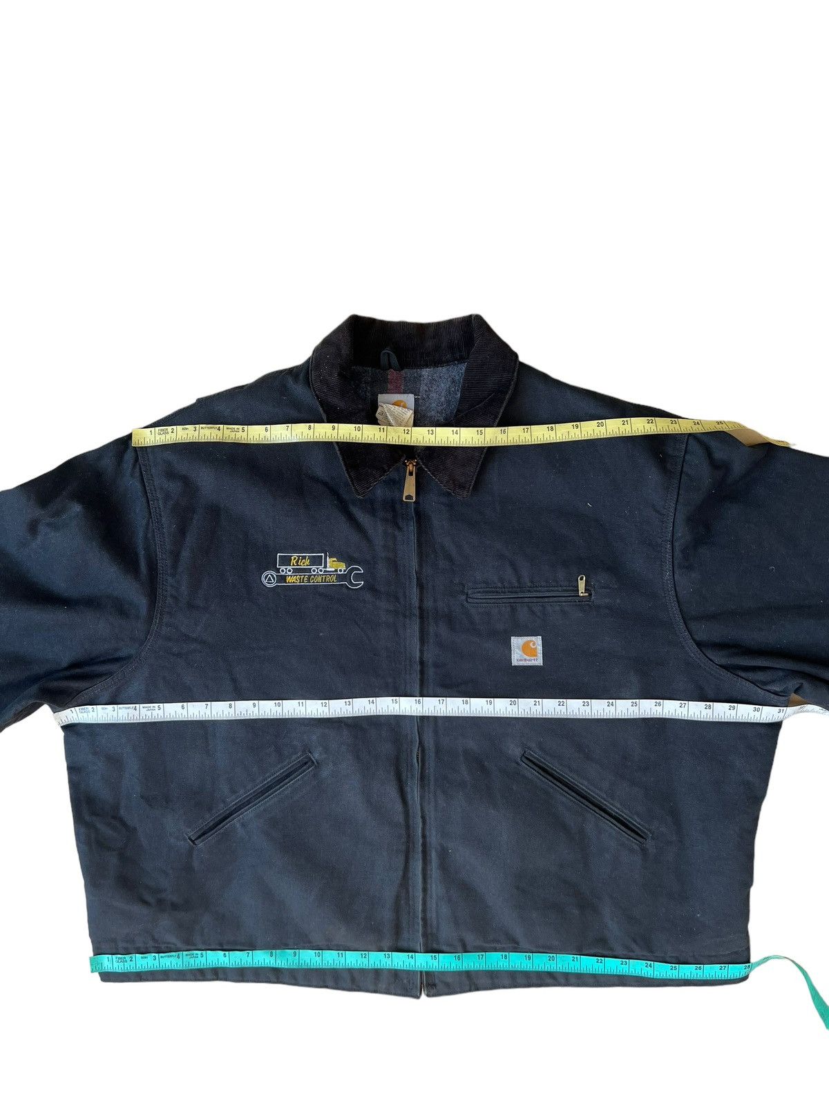 Carhartt Vintage 90s Carhartt Detroit Dusty Black Denim Jacket XXL Size US XXL / EU 58 / 5 - 3 Thumbnail