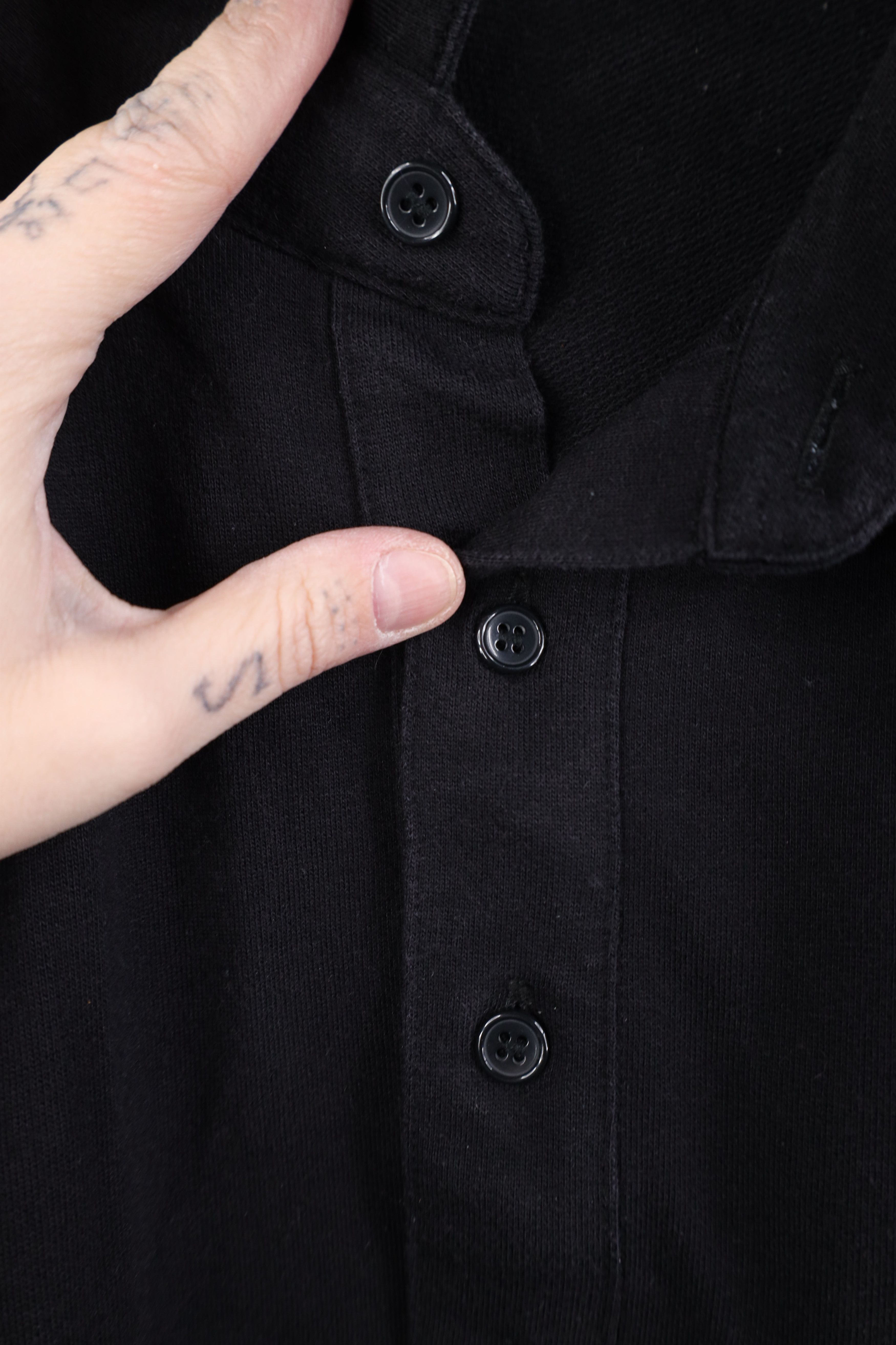 Vintage Vintage 90s Streetwear Long Sleeve Rugby Polo Shirt Black Size US XXL / EU 58 / 5 - 4 Thumbnail