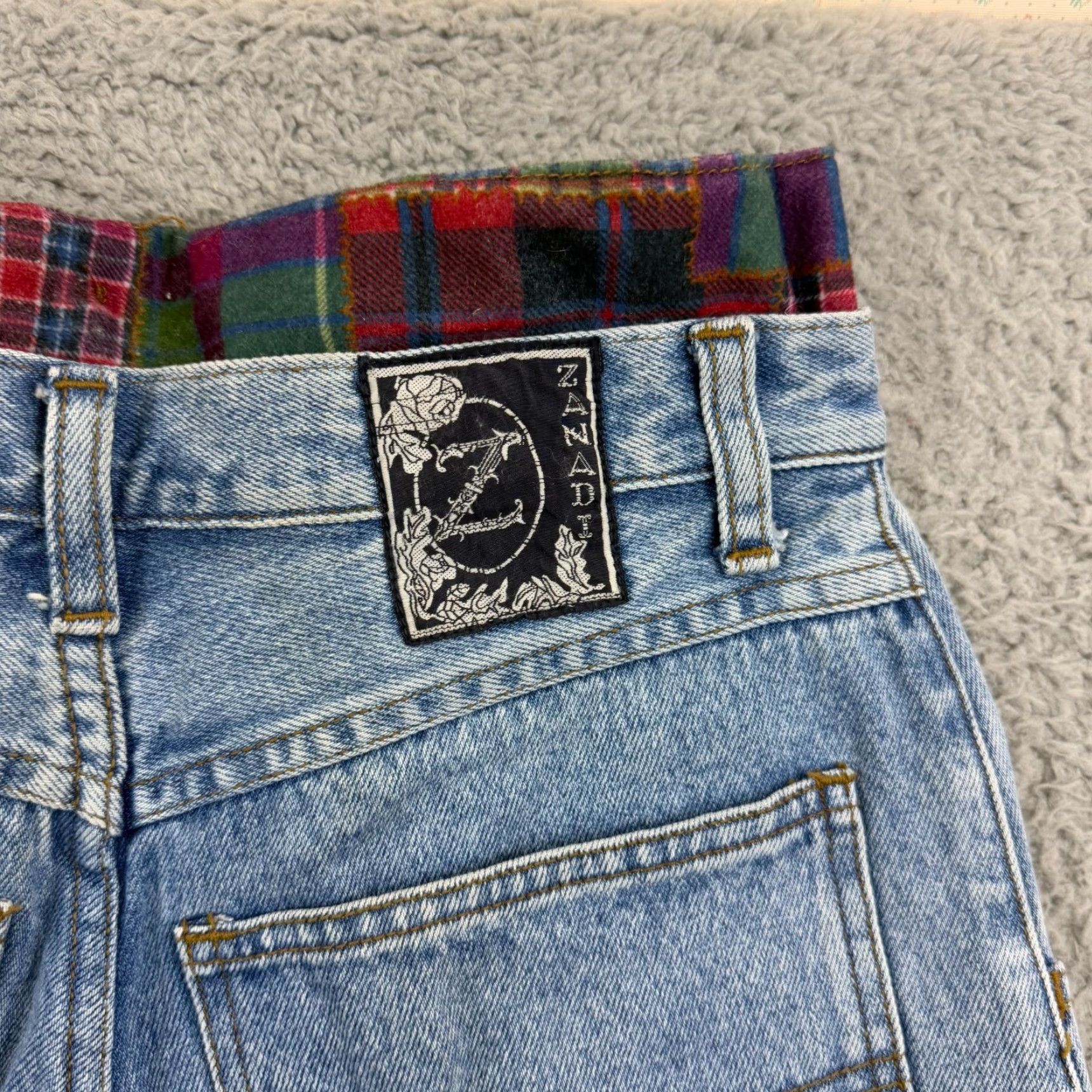 Vintage VINTAGE Zana Di Jeans Womens 9/10 Blue Button Fly 28x30 Baggy 80s Skater Loose Size 30" / US 8 / IT 44 - 6 Thumbnail