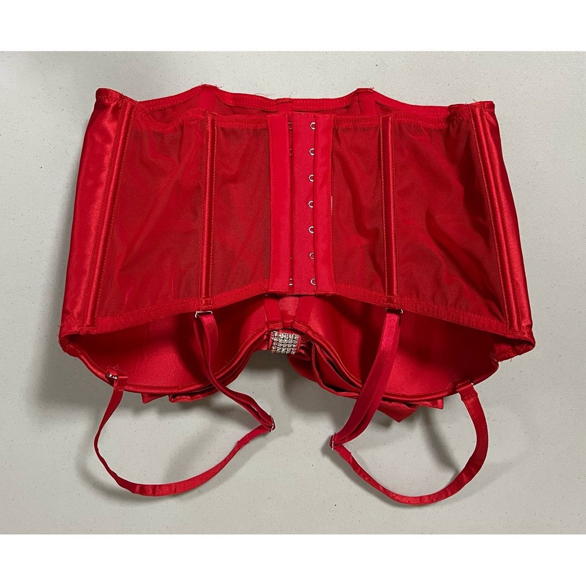 Victoria's Secret Victoria’s Secret Red Satin Diamond Lingerie Bra Size 34C ♥️✨ Size S / US 4 / IT 40 - 5 Thumbnail
