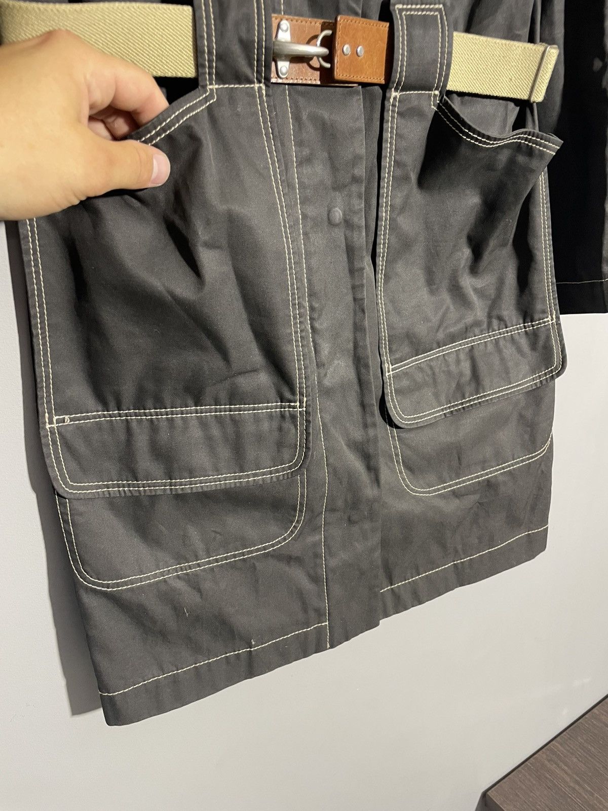 Fay Fay Dark Belted Cotton Trench Coat size s Size S / US 4 / IT 40 - 4 Thumbnail