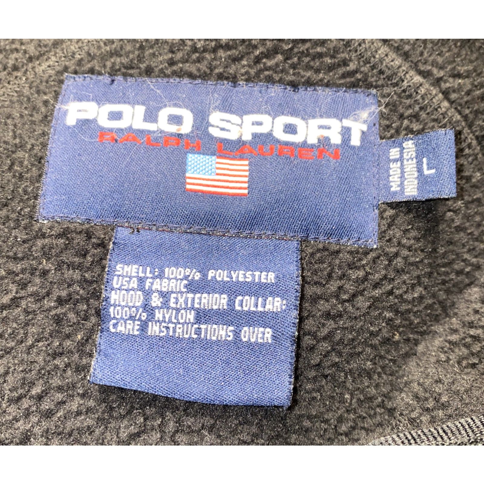 Polo Ralph Lauren Polo Sport Ralph Lauren Mens Black Fleece Full Zip Jacket Size L Size US L / EU 52-54 / 3 - 6 Thumbnail