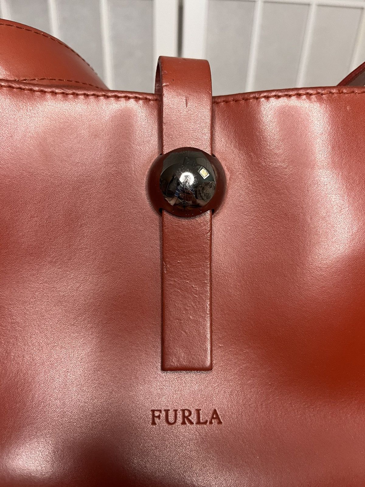 Designer × Furla × Vintage Vintage Furla Red Leather Shoulder Bag Size ONE SIZE - 3 Thumbnail