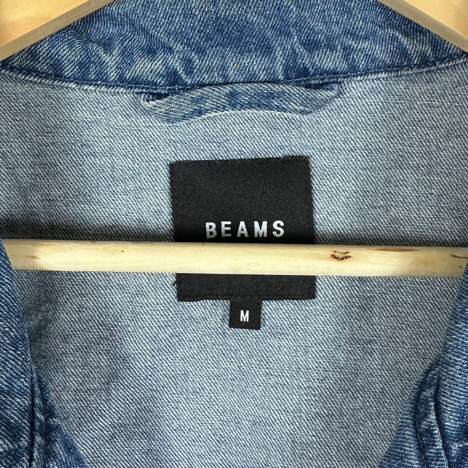 Beams Japan Light Wash Moto Denim Jacket Size US M / EU 48-50 / 2 - 5 Thumbnail