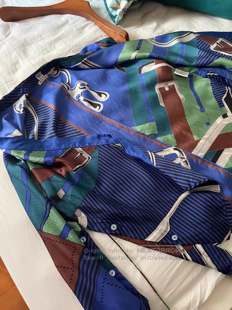 Hermes Hermes Silk Shirt Size XXS / US 00 / IT 34 - 7 Thumbnail