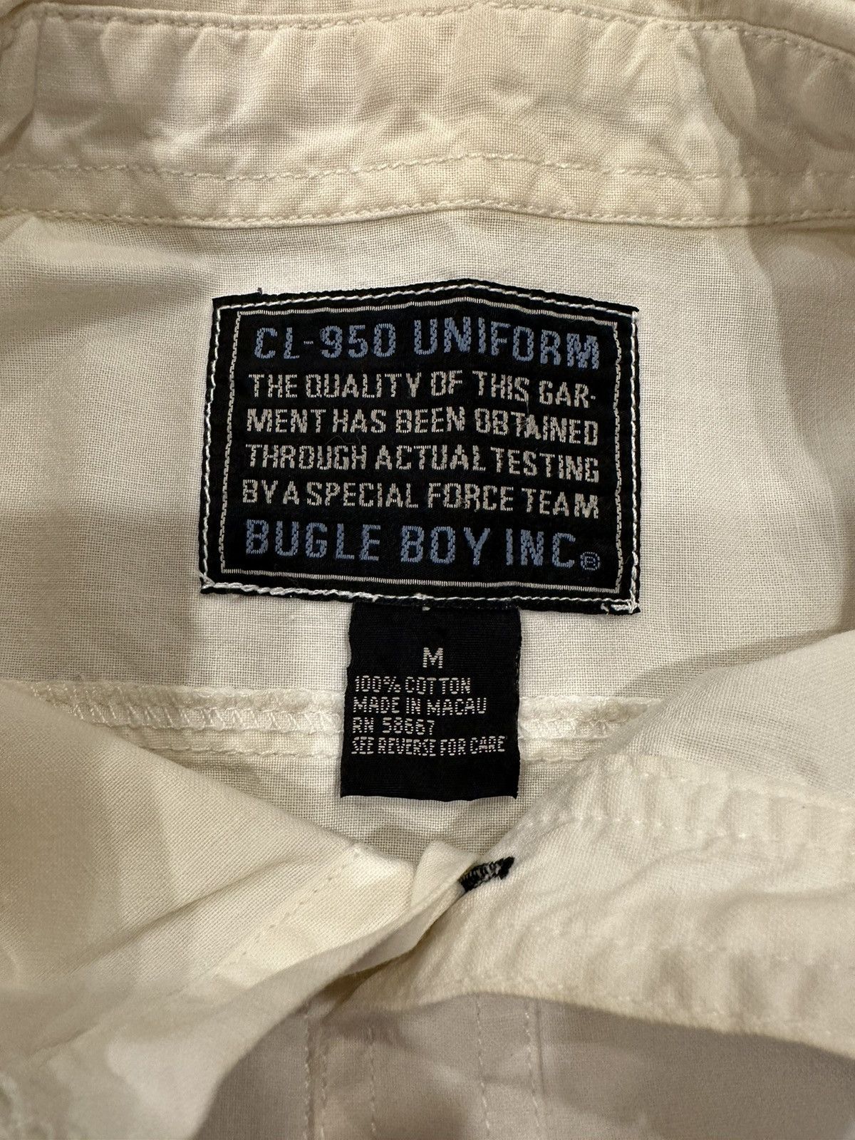 Bugle Boy × Vintage Bugle Boy Vintage white Button Up Shirt Hardware Size US M / EU 48-50 / 2 - 7 Thumbnail