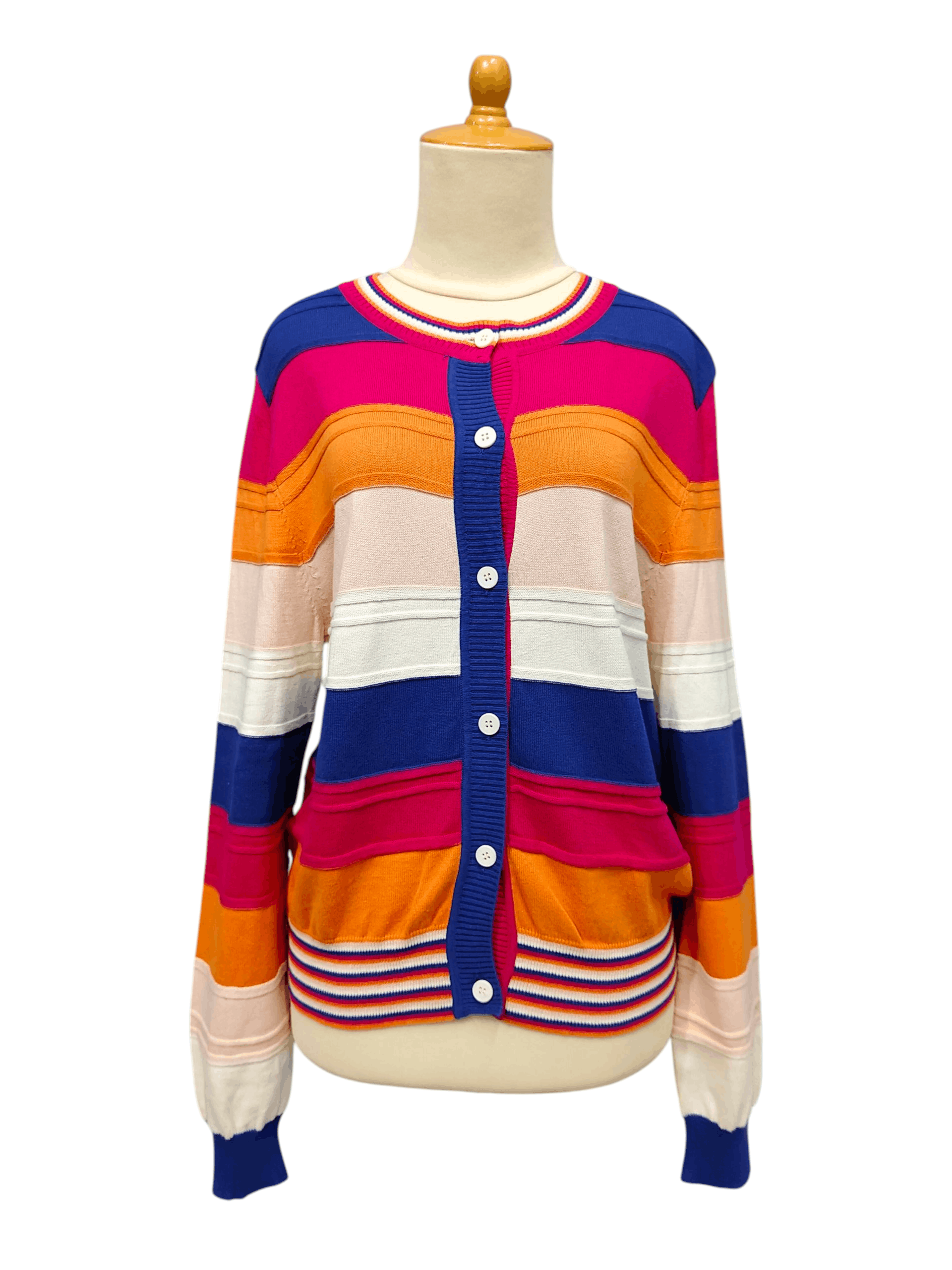 Sandro 💥 Sandro 💥 Striped Multicolor Knitted Cardigan Size M / US 6-8 / IT 42-44 - 1 Thumbnail