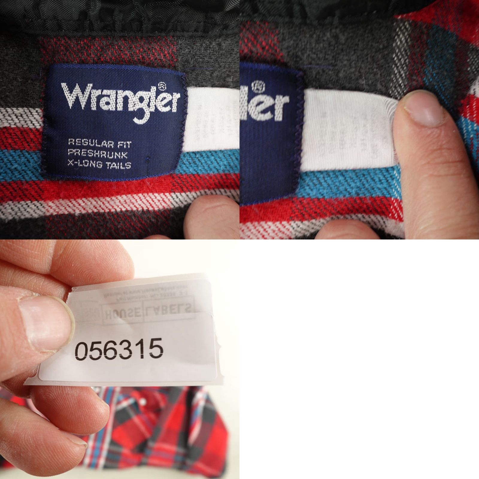 Wrangler VINTAGE Wrangler Shirt XL Red Plaid Western Pearl Snap X-Long Tail 90s Mens Shirt Size US XL / EU 56 / 4 - 8 Thumbnail