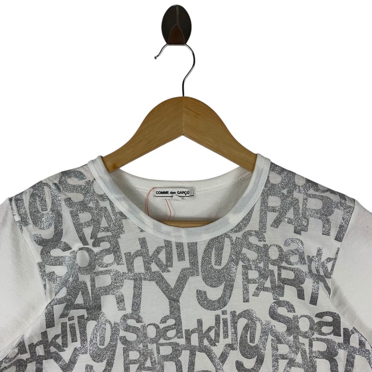 Comme des Garcons Comme des Garçons Sparkling Party Silver Glitter Graphic Tee Size US M / EU 48-50 / 2 - 2 Thumbnail