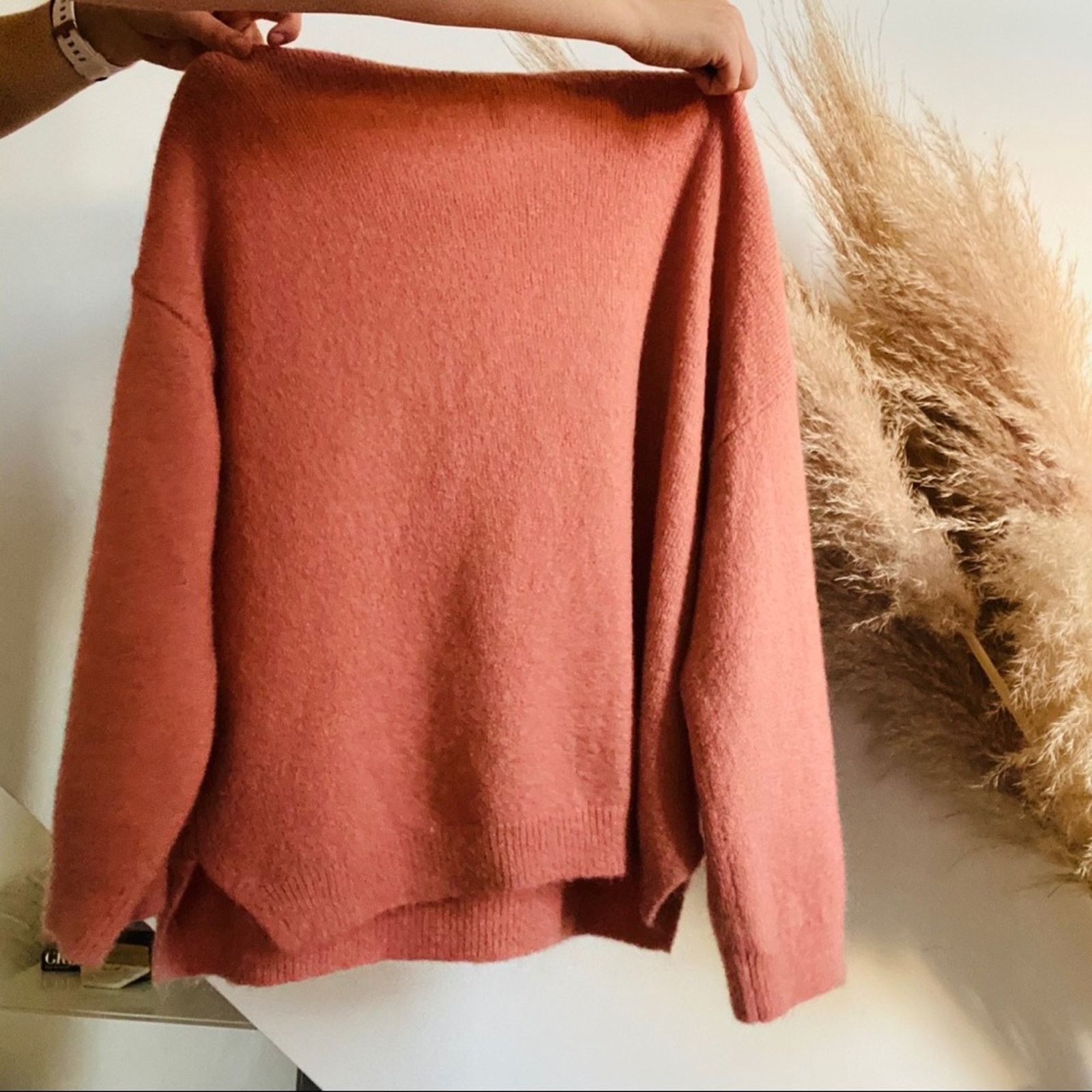 Nordstrom NORDSTROM Leith Pink Salmon Collar Button Pullover Sweater Size S / US 4 / IT 40 - 5 Thumbnail