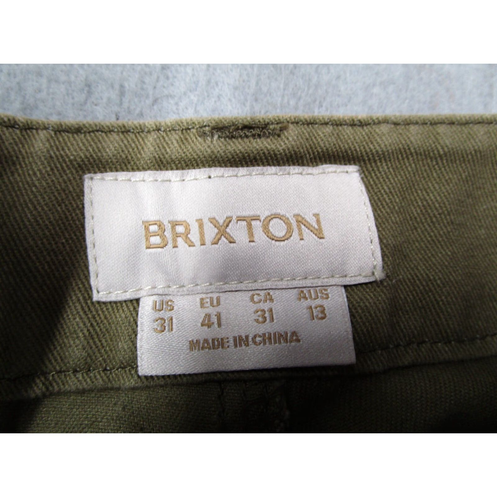Brixton Brixton Pants Women Green Alameda High Waisted Straight Work Military 31x30 Size 24" / US 00 / IT 34 - 3 Thumbnail