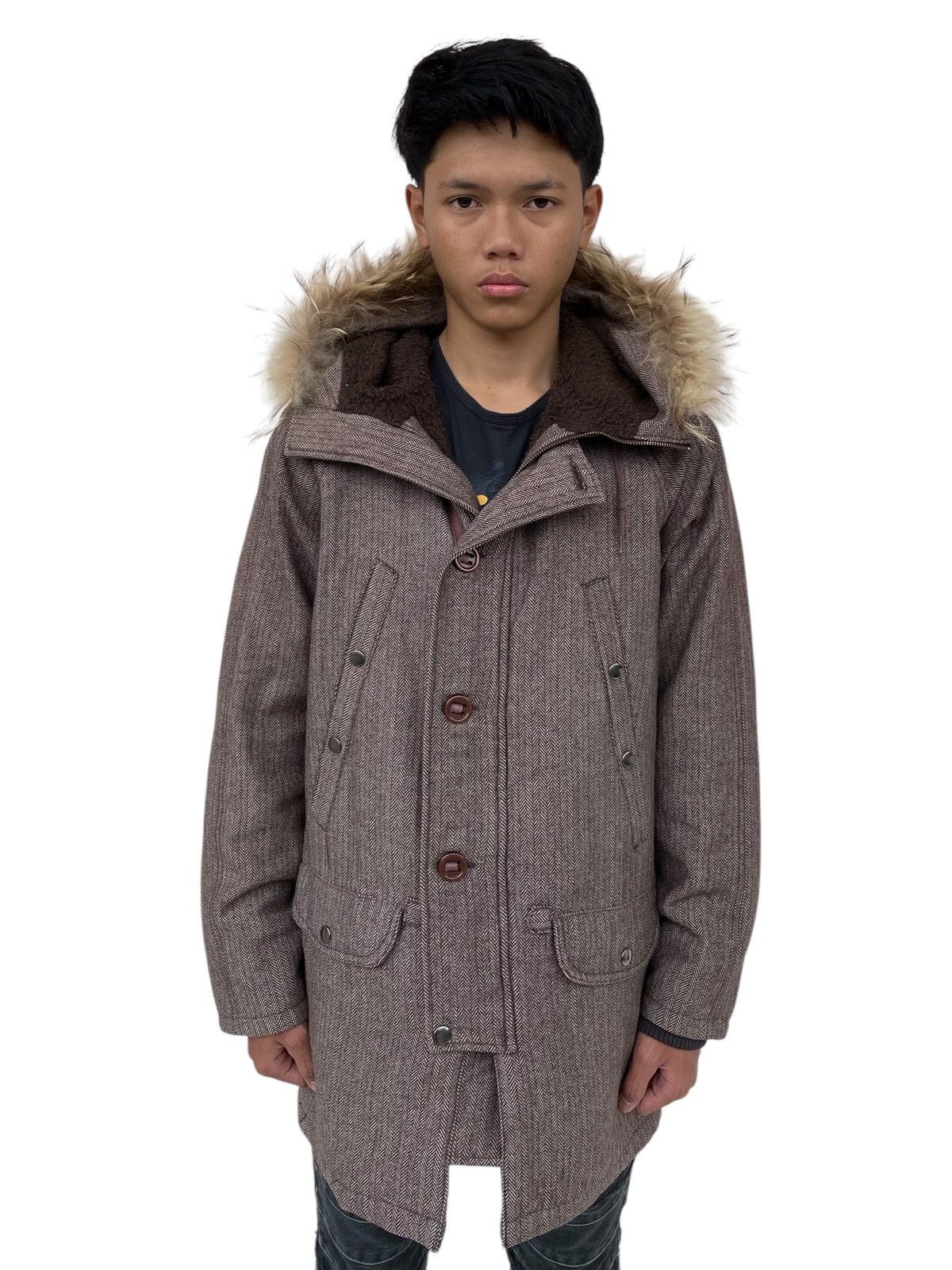 URBAN RESEARCH DOORS 2000s Urban Research - Fur Hoodie Apocalypse Jacket Size US M / EU 48-50 / 2 - 1 Thumbnail