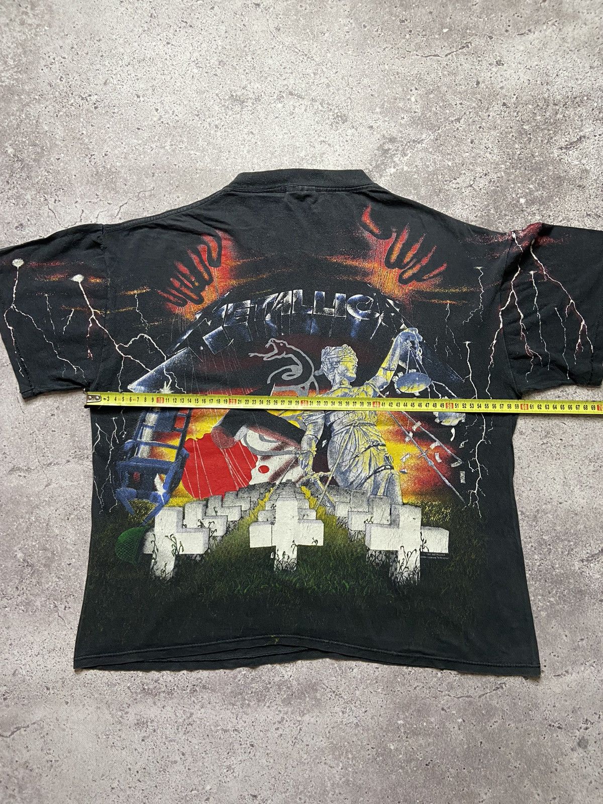 Band Tees Vintage Metallica T-shirt all over print 1991 rare Size US XL / EU 56 / 4 - 7 Thumbnail
