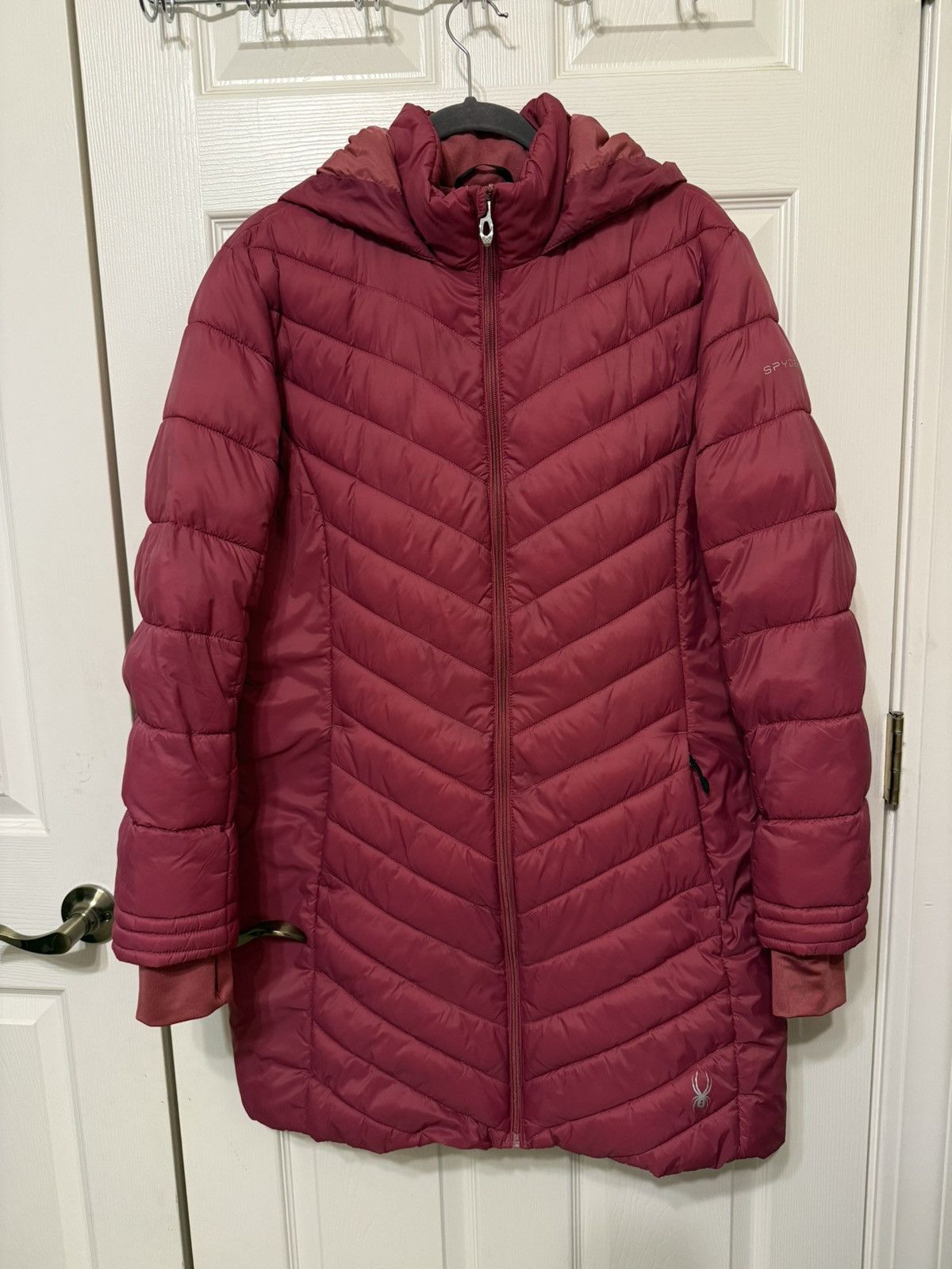 Spyder Spyder Womens Long pink puffer parka coat Size XL / US 12-14 / IT 48-50 - 1 Thumbnail