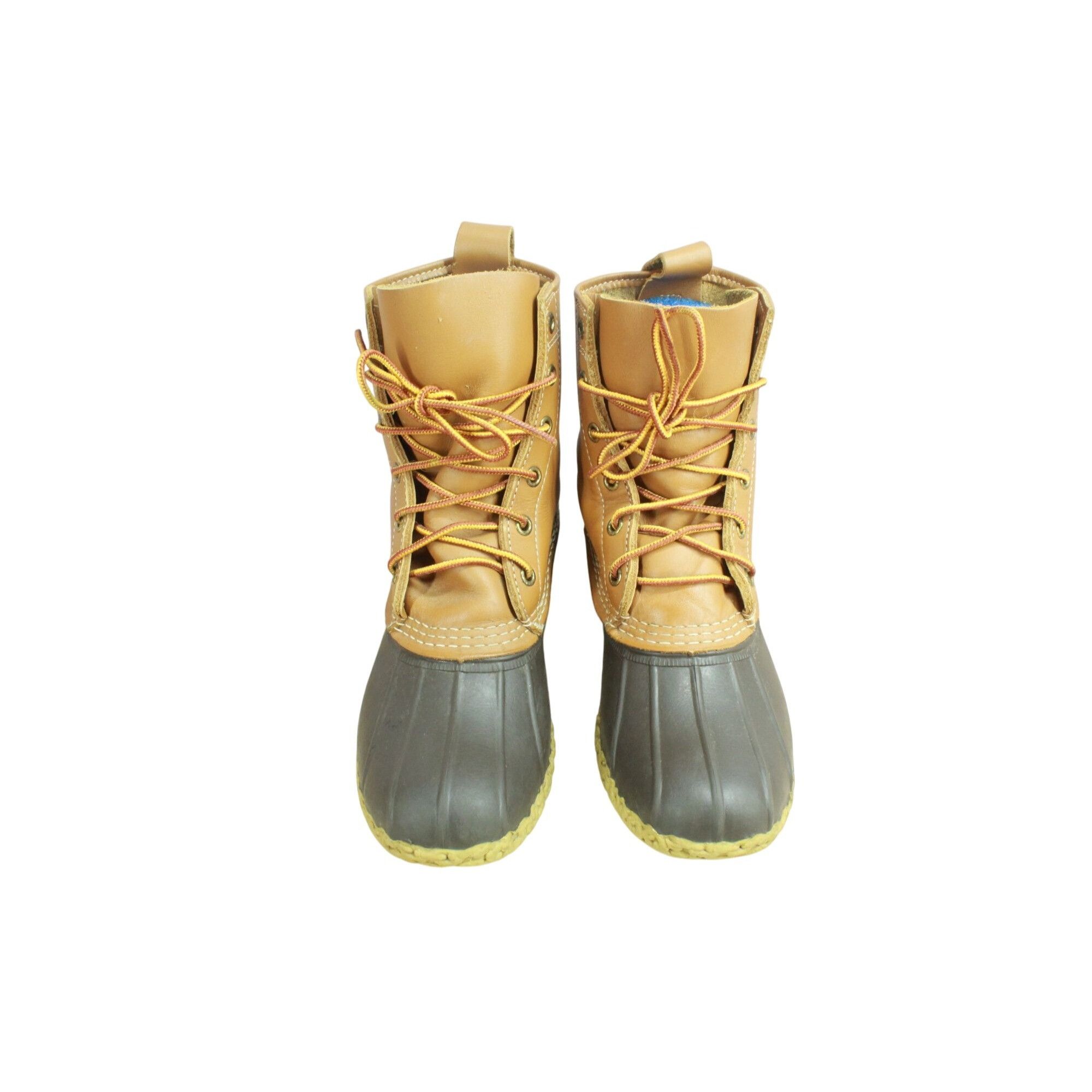 L.L. Bean × Leather LL Bean Women's Unlined Brown Leather Duck Boots Size US 6 / IT 36 - 4 Thumbnail