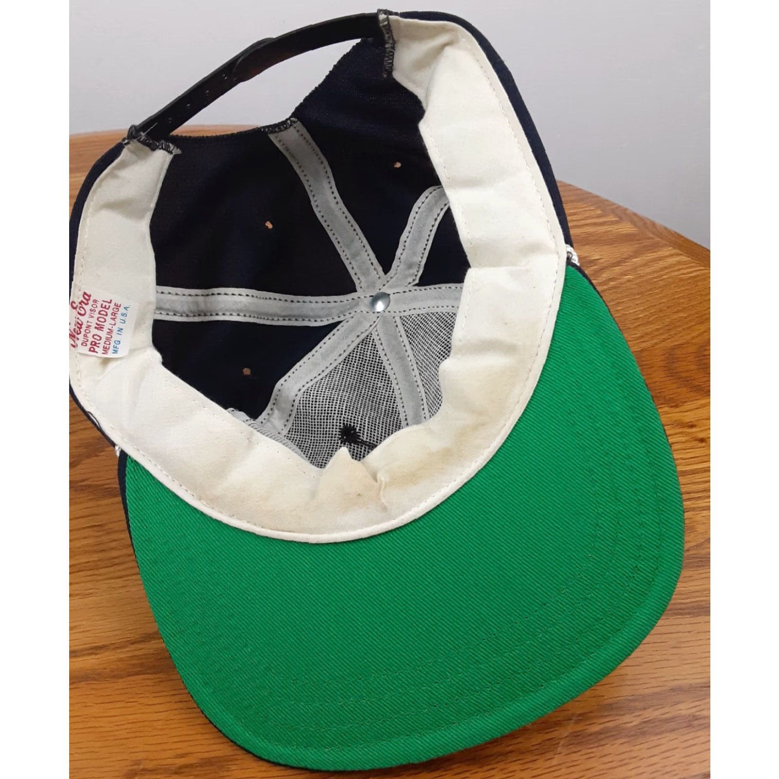 New Era VINTAGE New Era Pro Model Yachting Club Hat A-Flag USA Made Navy Snapback Mens Adjustable Cap Size ONE SIZE - 5 Thumbnail