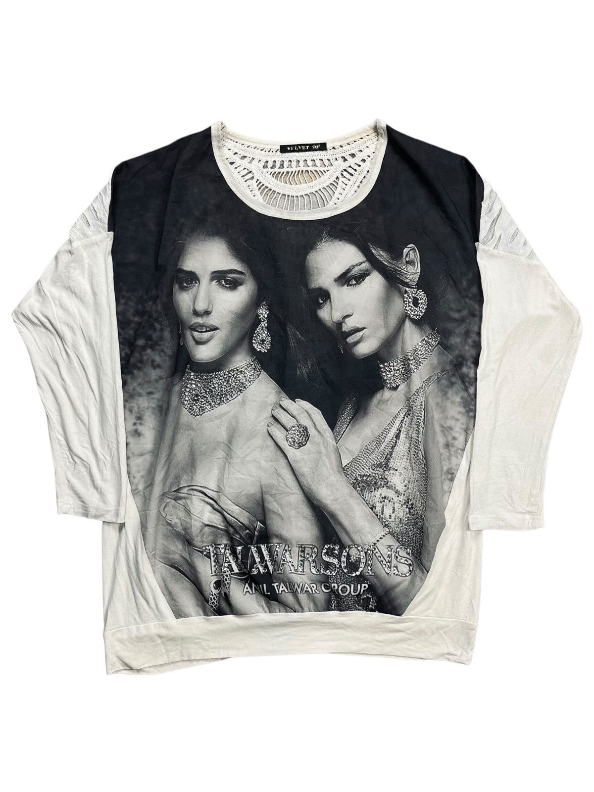 20471120 × Beauty Beast × Hysteric Glamour 2000s Talwarsons - Printed Face Glamour Top Size M / US 6-8 / IT 42-44 - 3 Thumbnail